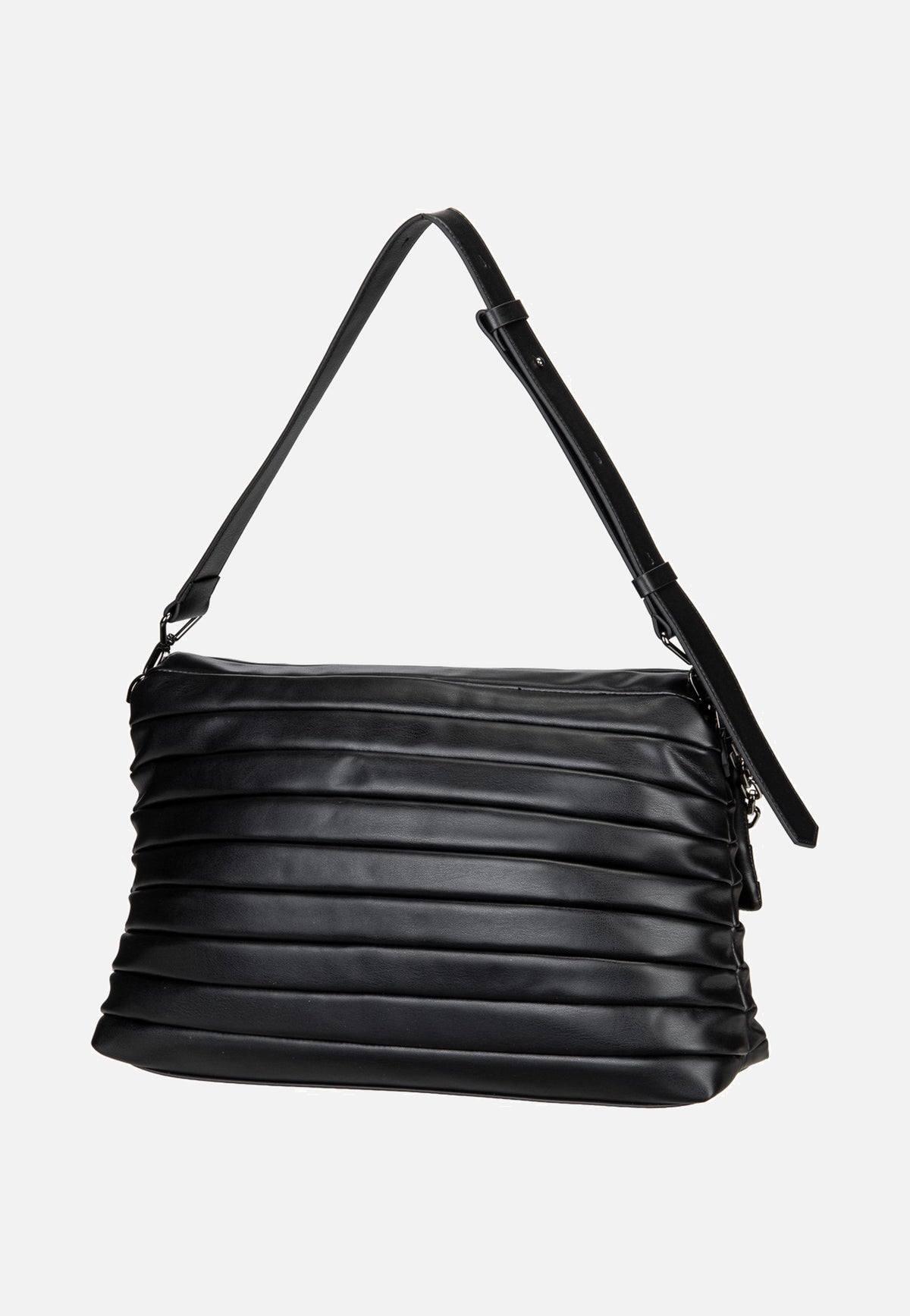 Karl Lagerfeld K/Essential Plie Medium Flap Shb Black-Gunmetal  Sac de soirée