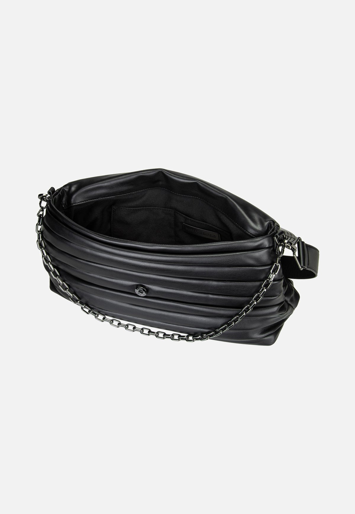 Karl Lagerfeld K/Essential Plie Medium Flap Shb Black-Gunmetal  Sac de soirée