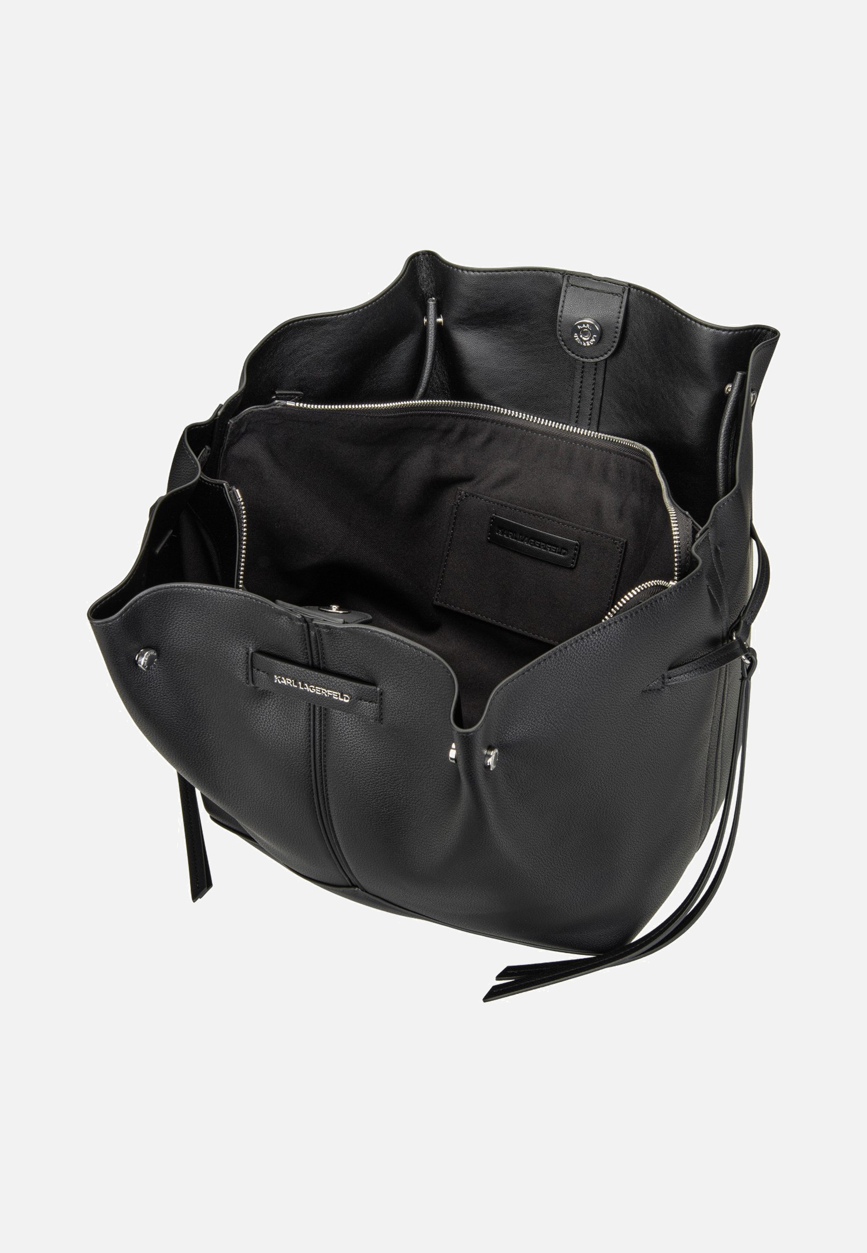 Karl Lagerfeld K/Pierced MD Tote Black-Nickel Tote Bag