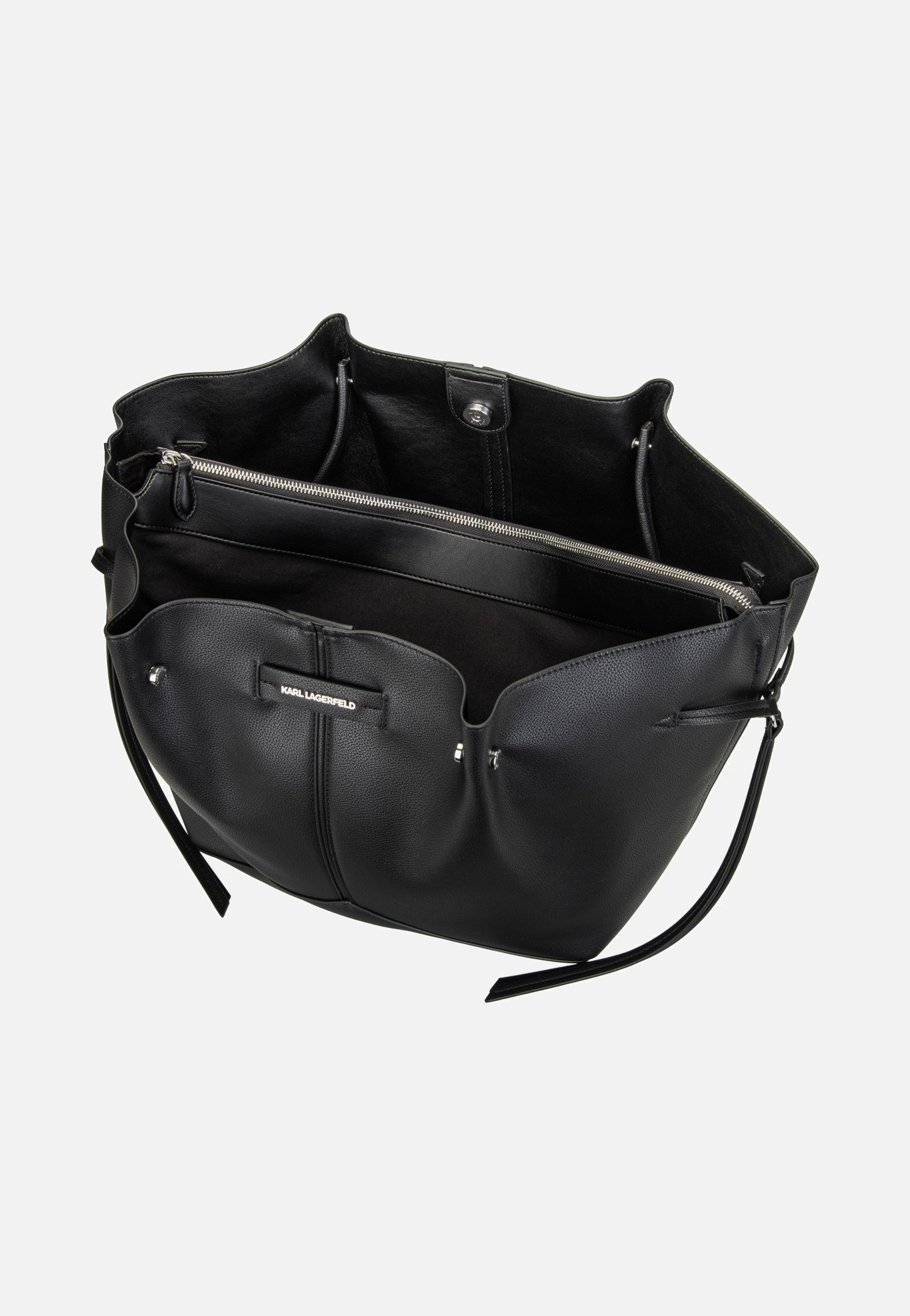 Karl Lagerfeld K/Pierced MD Tote Black-Nickel Tote Bag