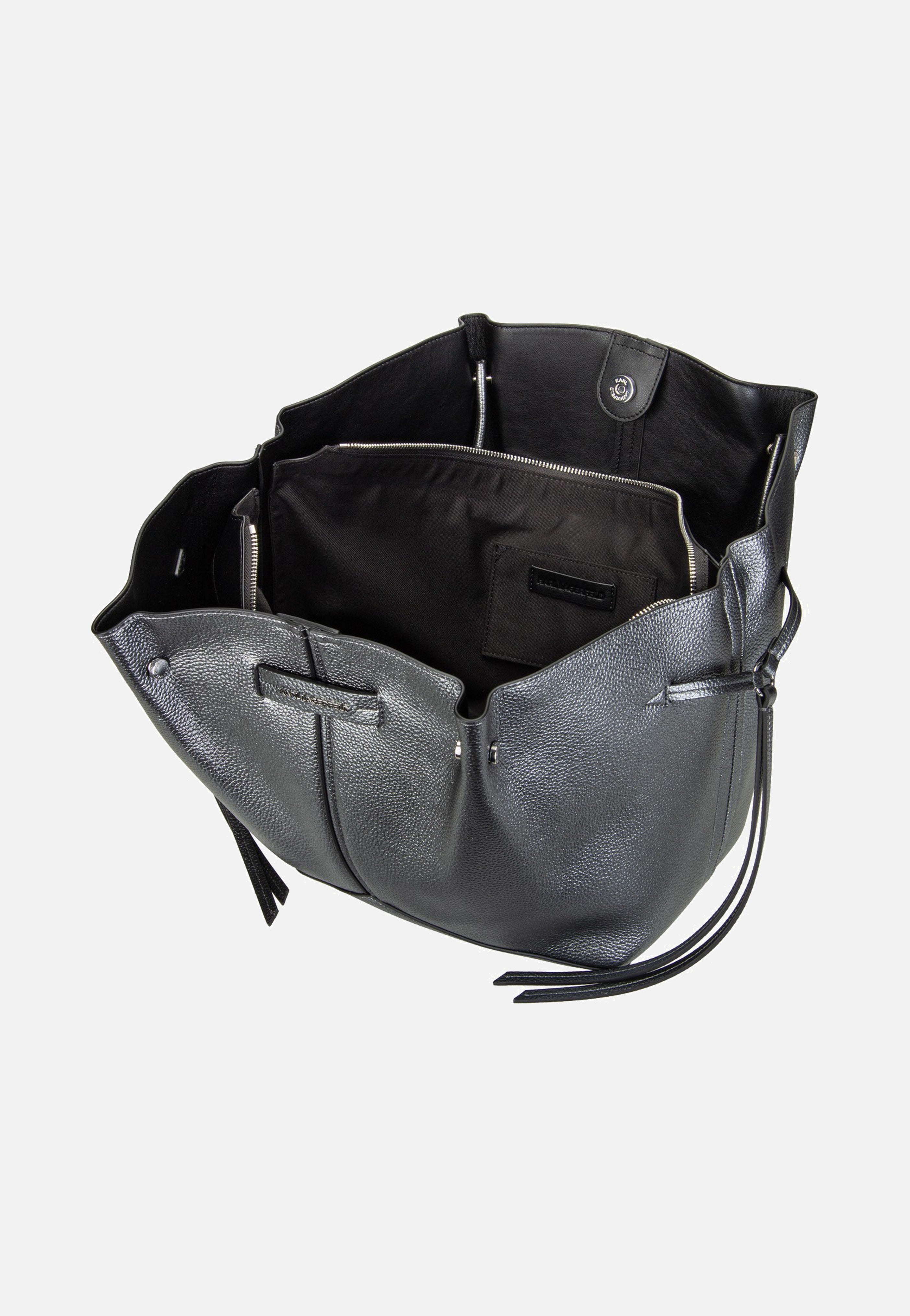 Karl Lagerfeld K/Pierced MD Tote Gunmetal Tote Bag