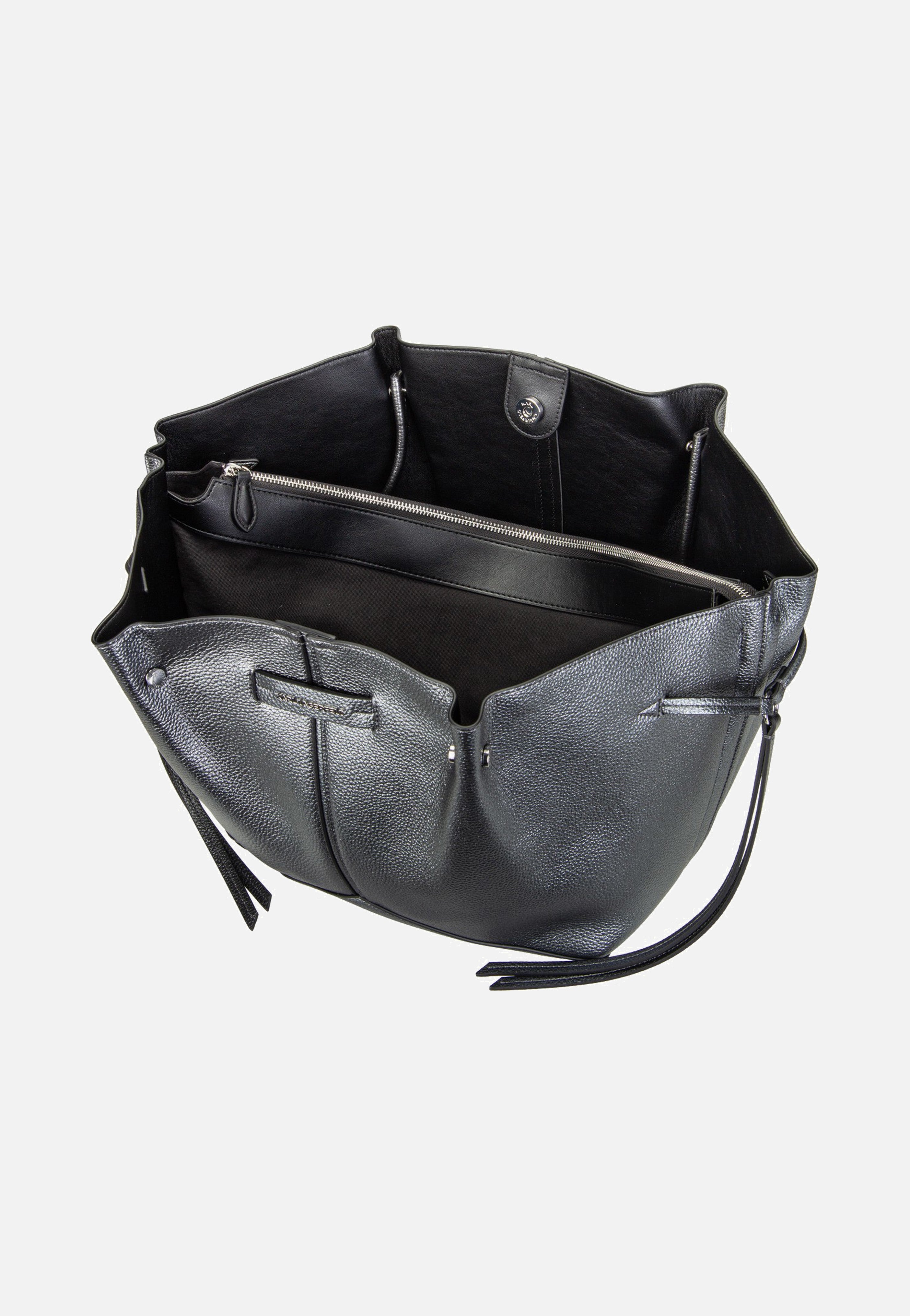 Karl Lagerfeld K/Pierced MD Tote Gunmetal Tote Bag
