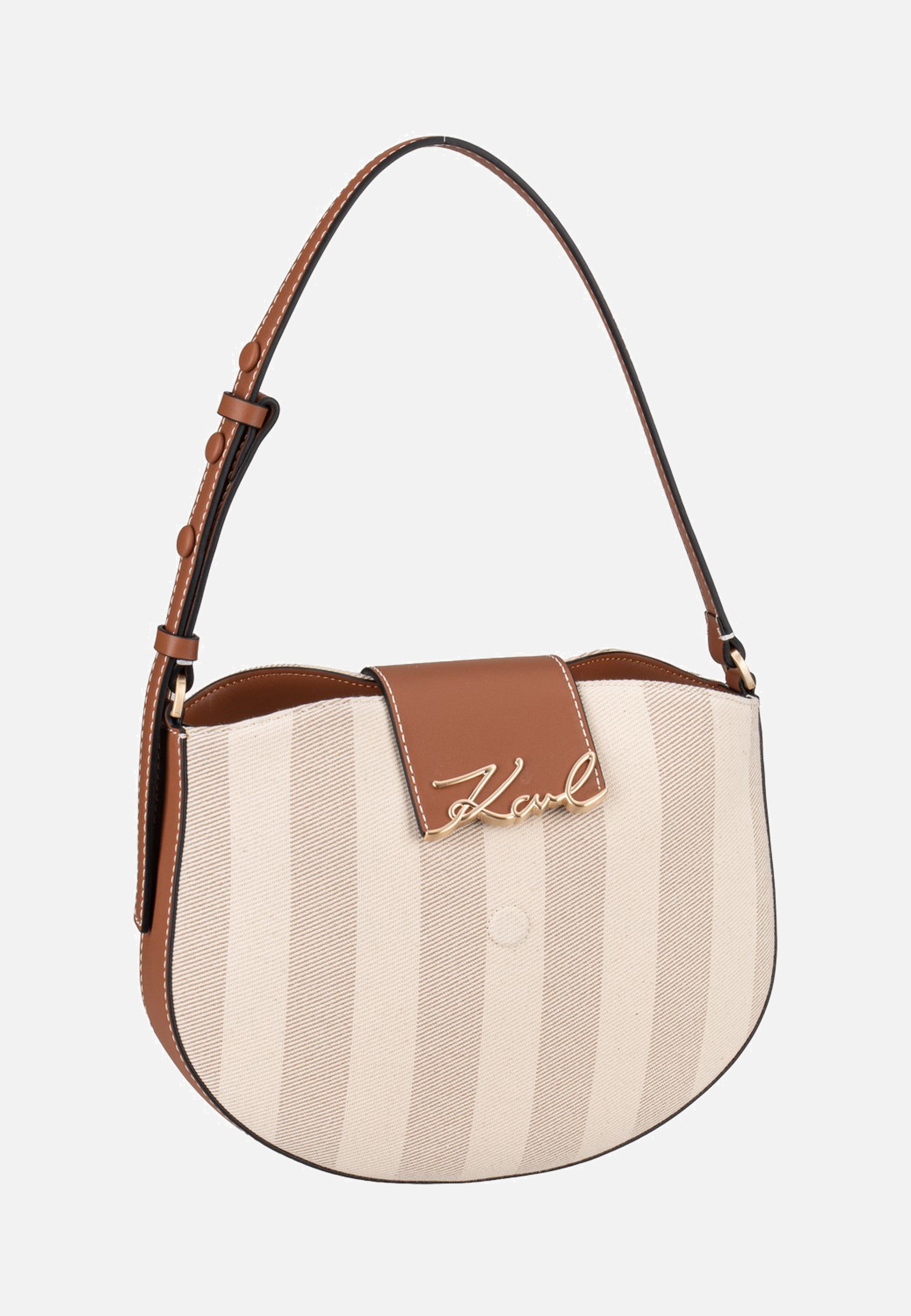 Karl Lagerfeld - K/Signature Flap SHB Herr Natural Canvas Tan - Shoulder Bag | Women-Image