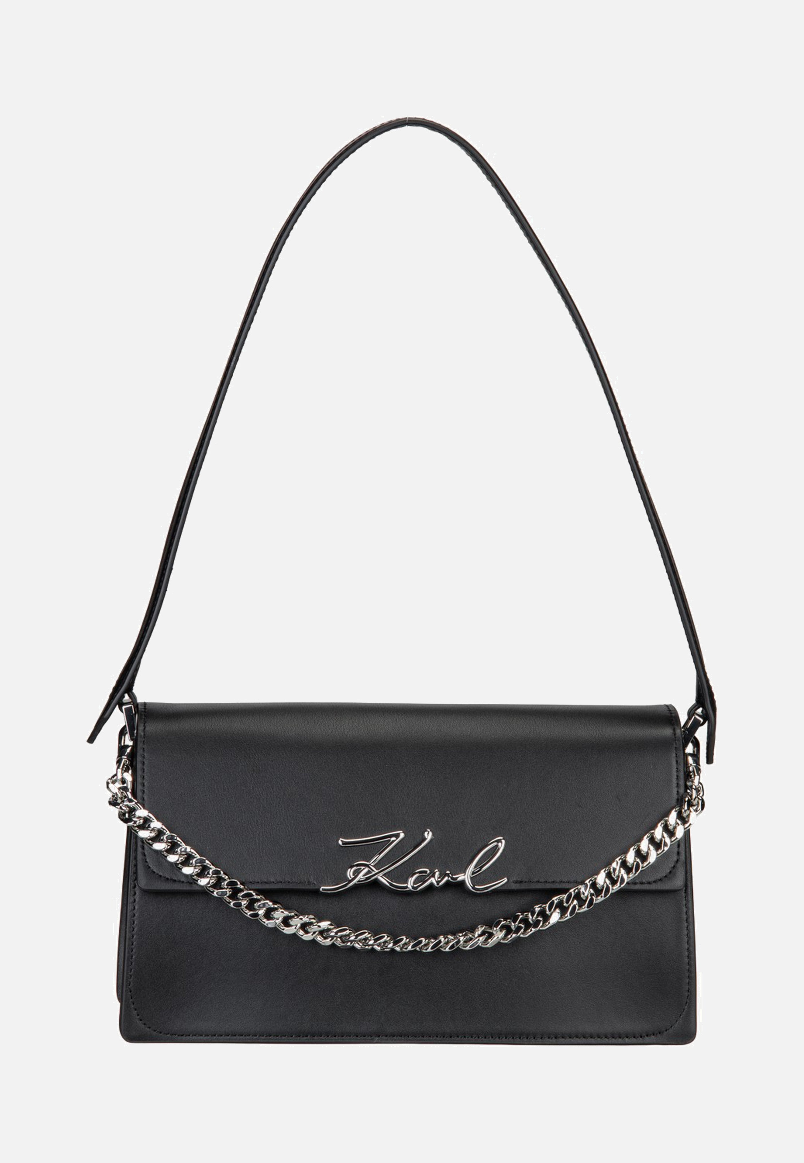 Karl Lagerfeld K/Signature Medium Flap Shb Black-Nickel  Sac de soirée