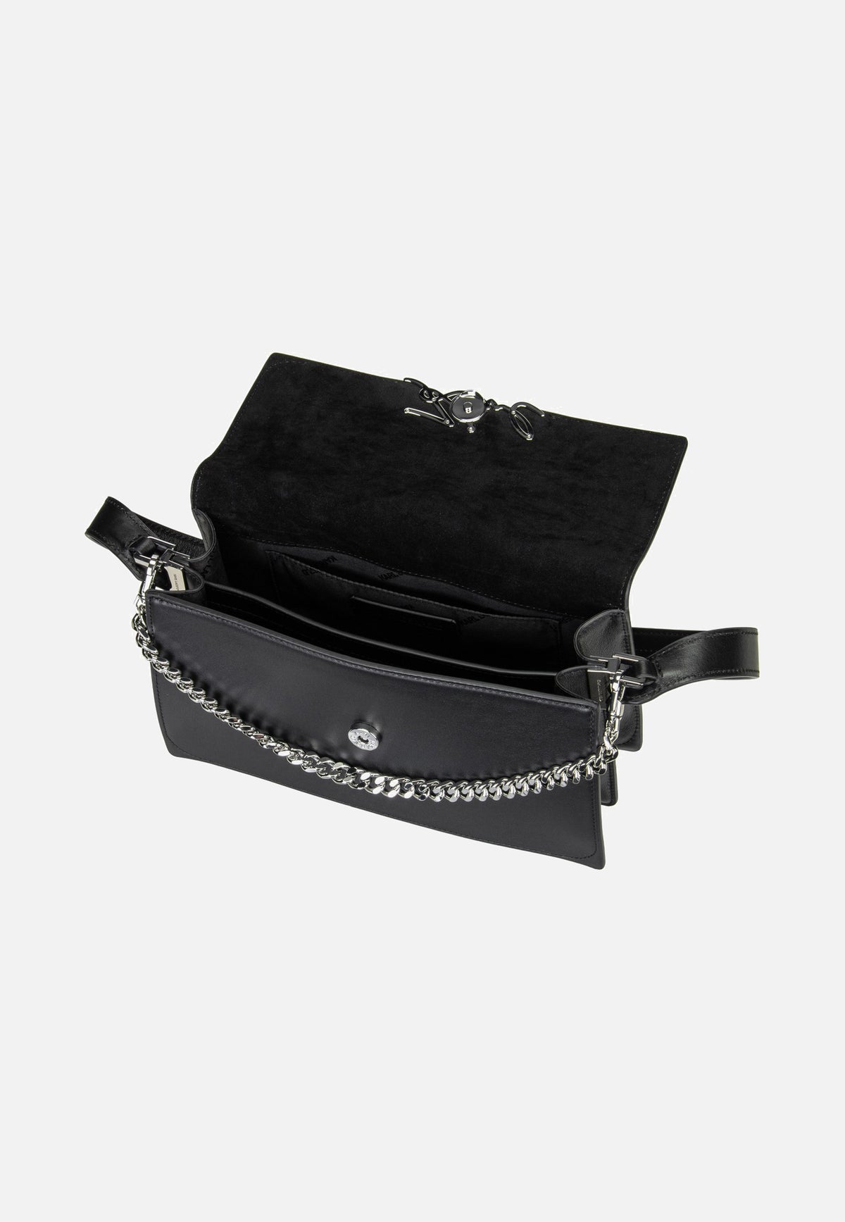Karl Lagerfeld K/Signature Medium Flap Shb Black-Nickel  Sac de soirée