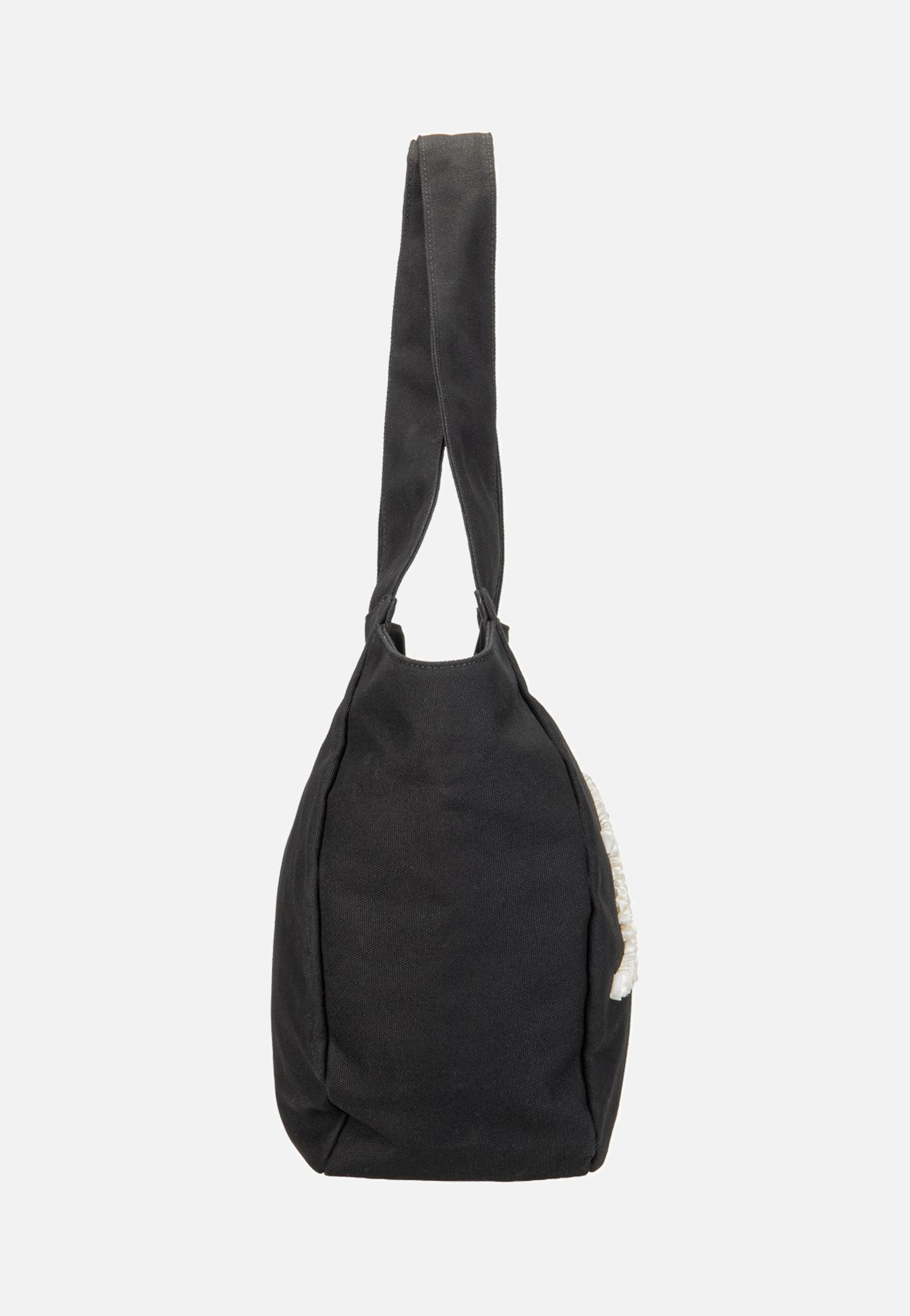 Karl Lagerfeld K/Signature Ruffled Logo Shopper Black Shopper