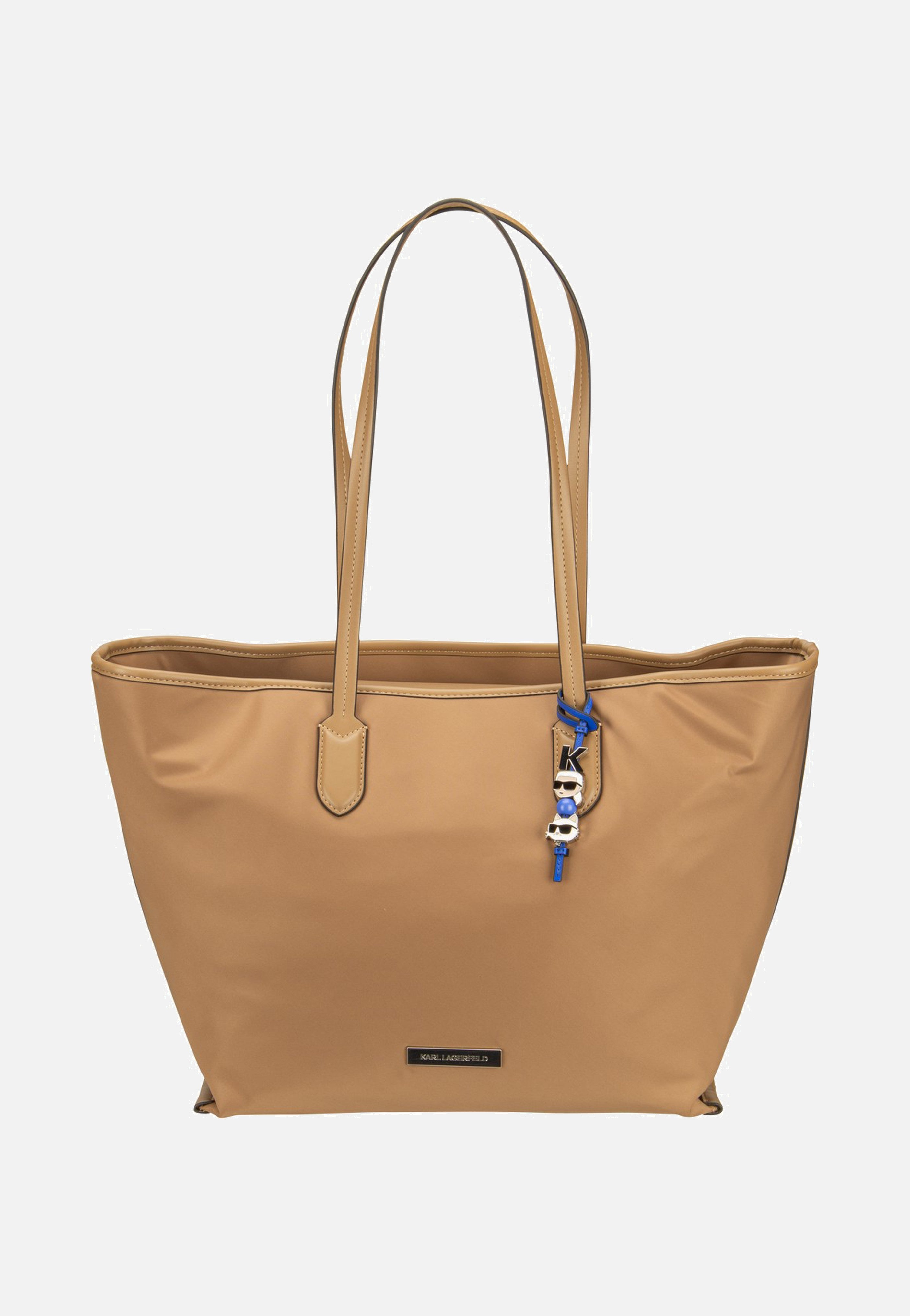 Karl Lagerfeld - Ikon Nylon LG Tote Mushroom Brown - Tote Bag | Neutral-Image