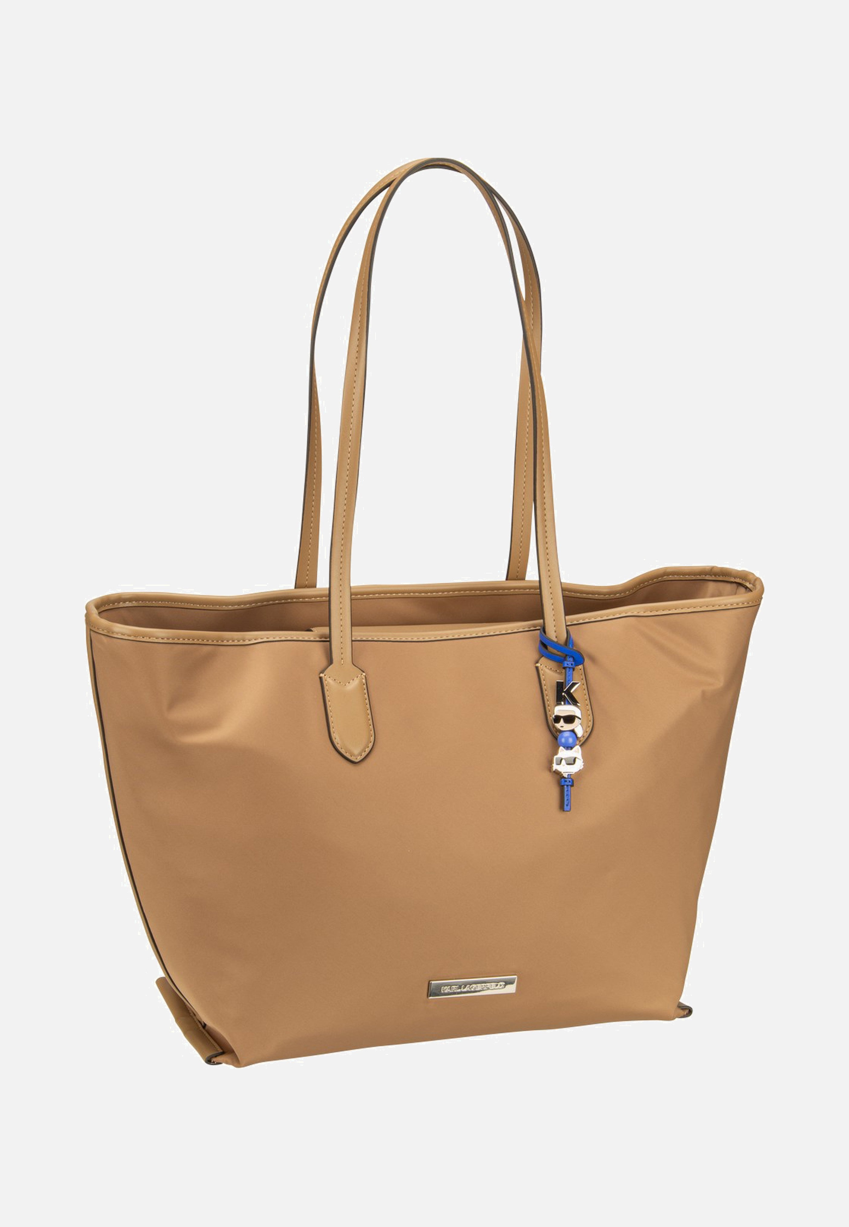 Karl Lagerfeld - Ikon Nylon LG Tote Mushroom Brown - Tote Bag | Neutral-Image