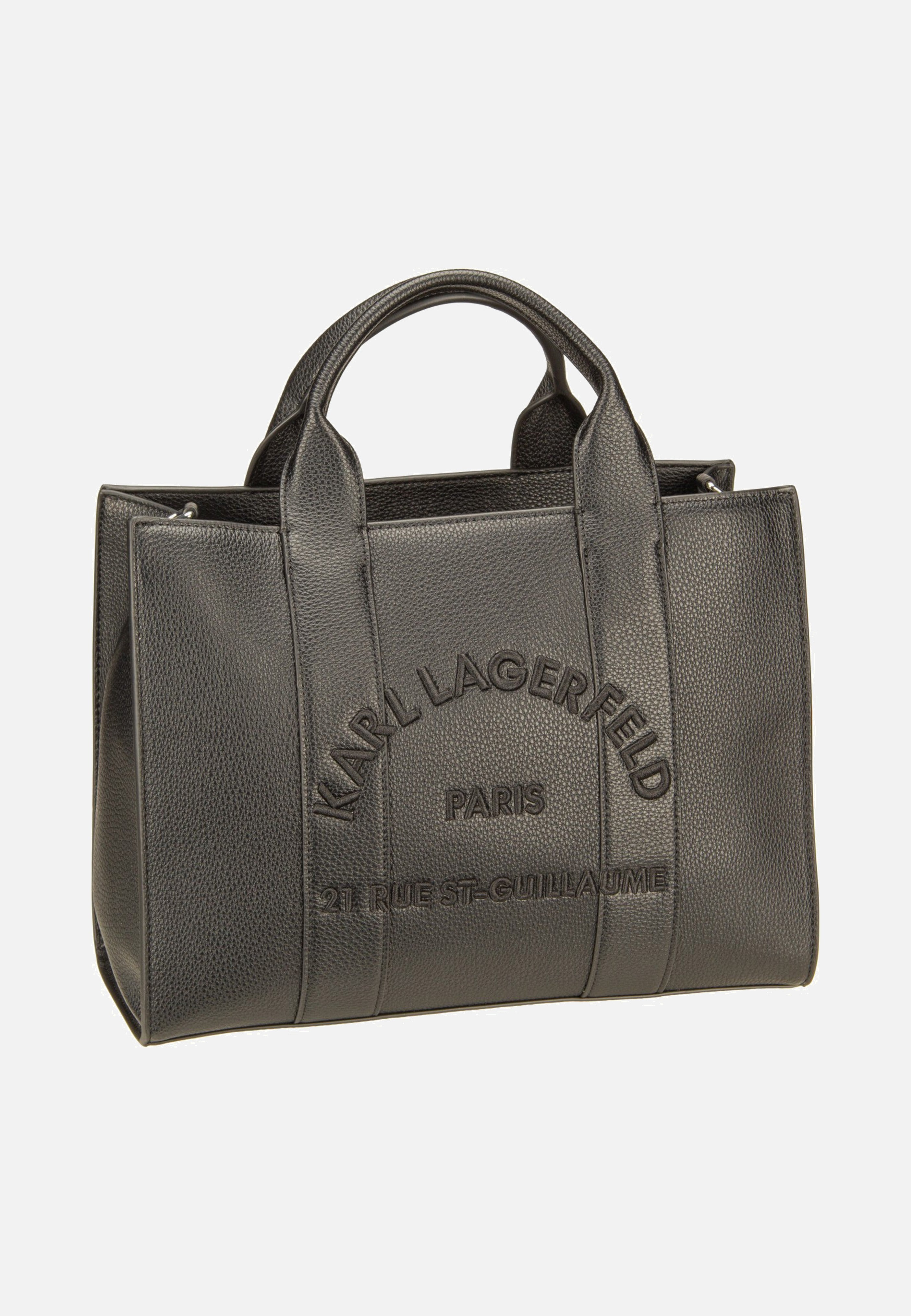 Karl Lagerfeld - K/RSG MD Square Tote Peb Emb Black - Tote Bag | Neutral-Image