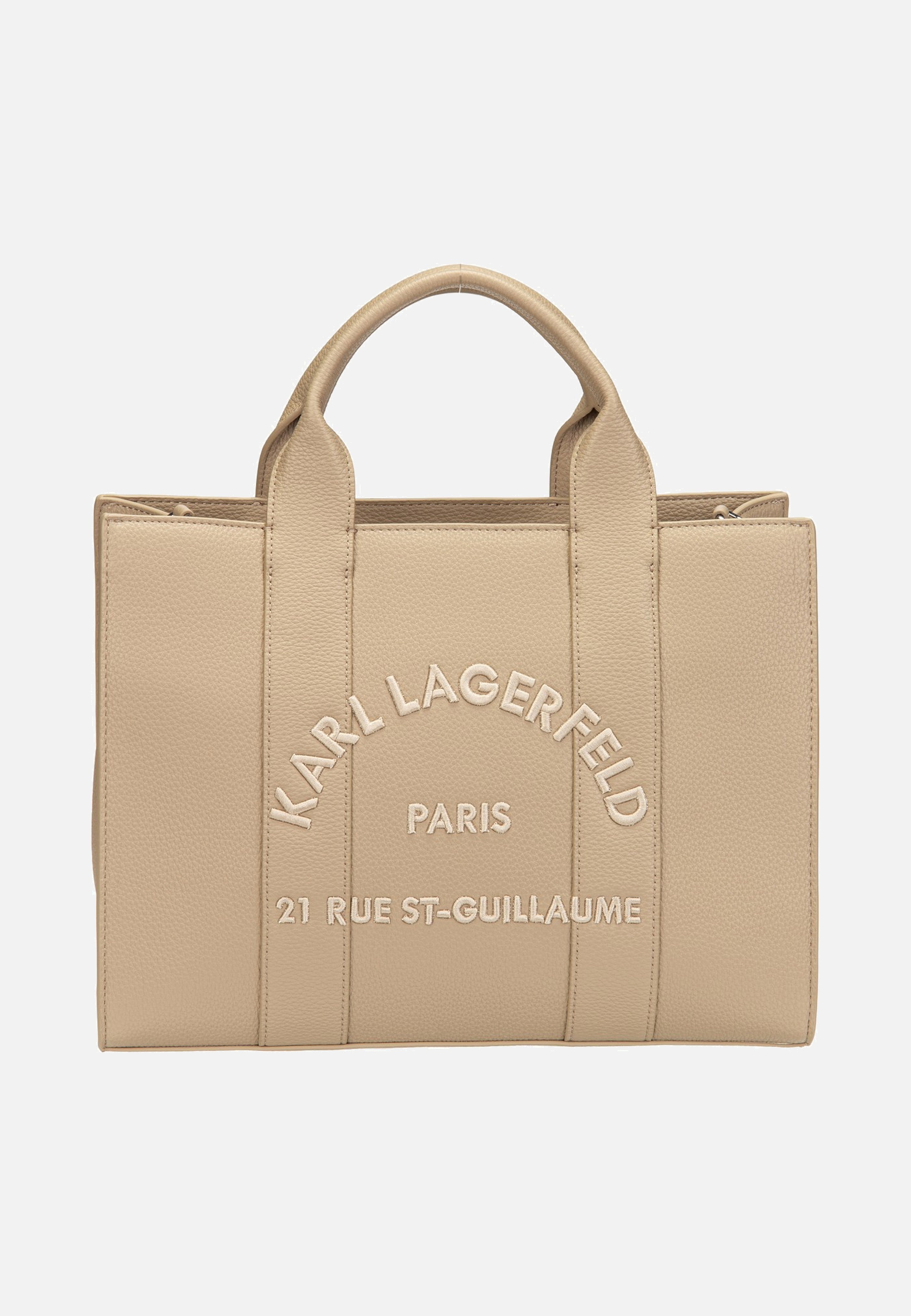 Karl Lagerfeld - K/RSG MD Square Tote Peb Emb Nougat - Tote Bag | Neutral-Image