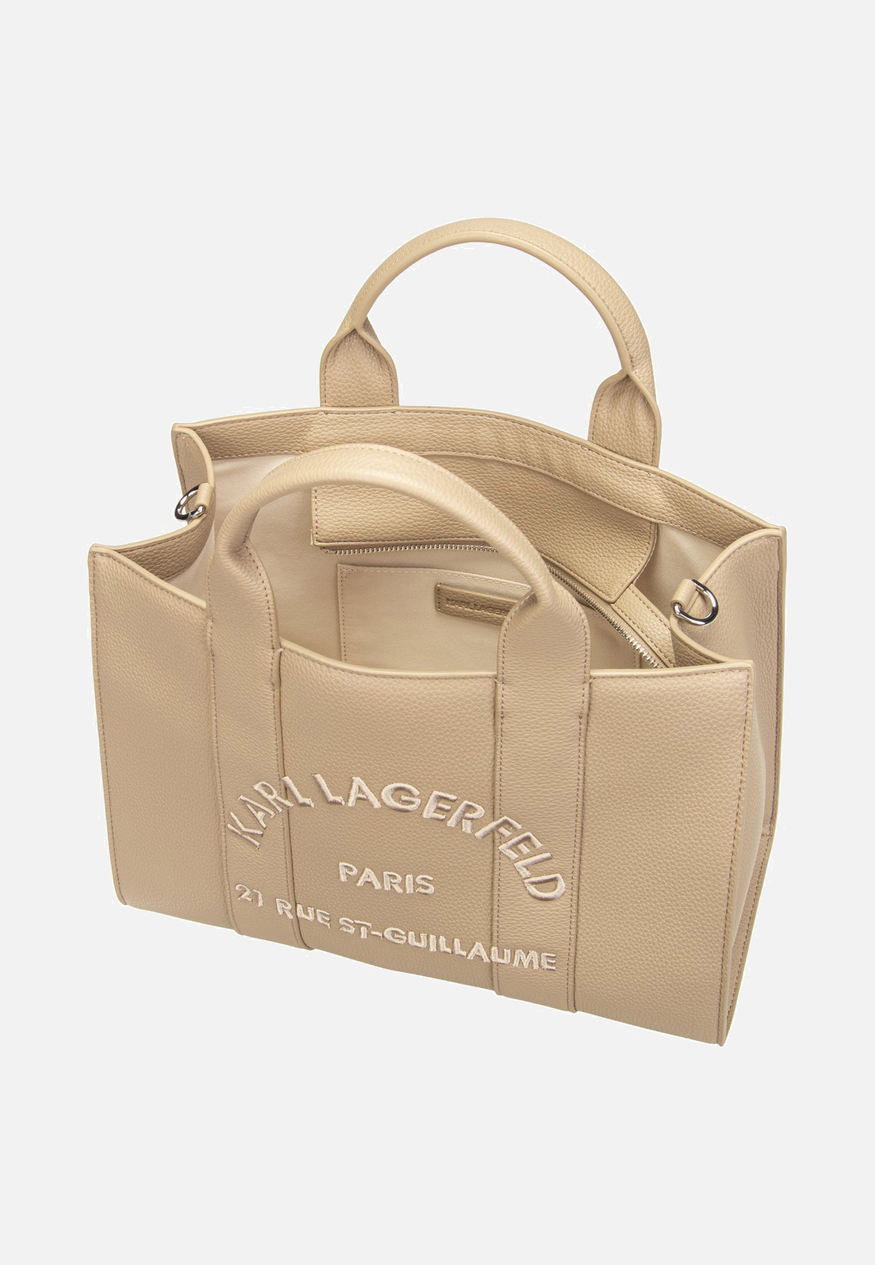 Karl Lagerfeld - K/RSG MD Square Tote Peb Emb Nougat - Tote Bag | Neutral-Image