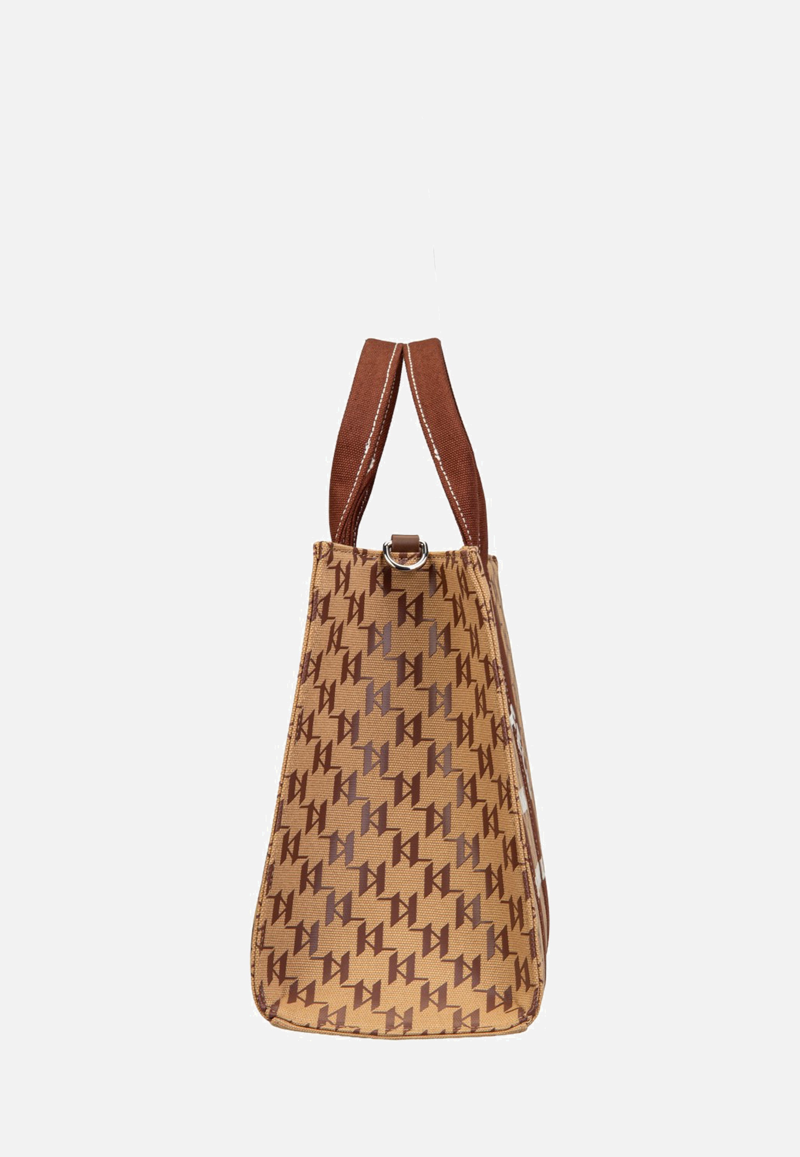 Karl Lagerfeld K/RSG Square Mono MD Tote Monogram Nougat Brown Tote Bag