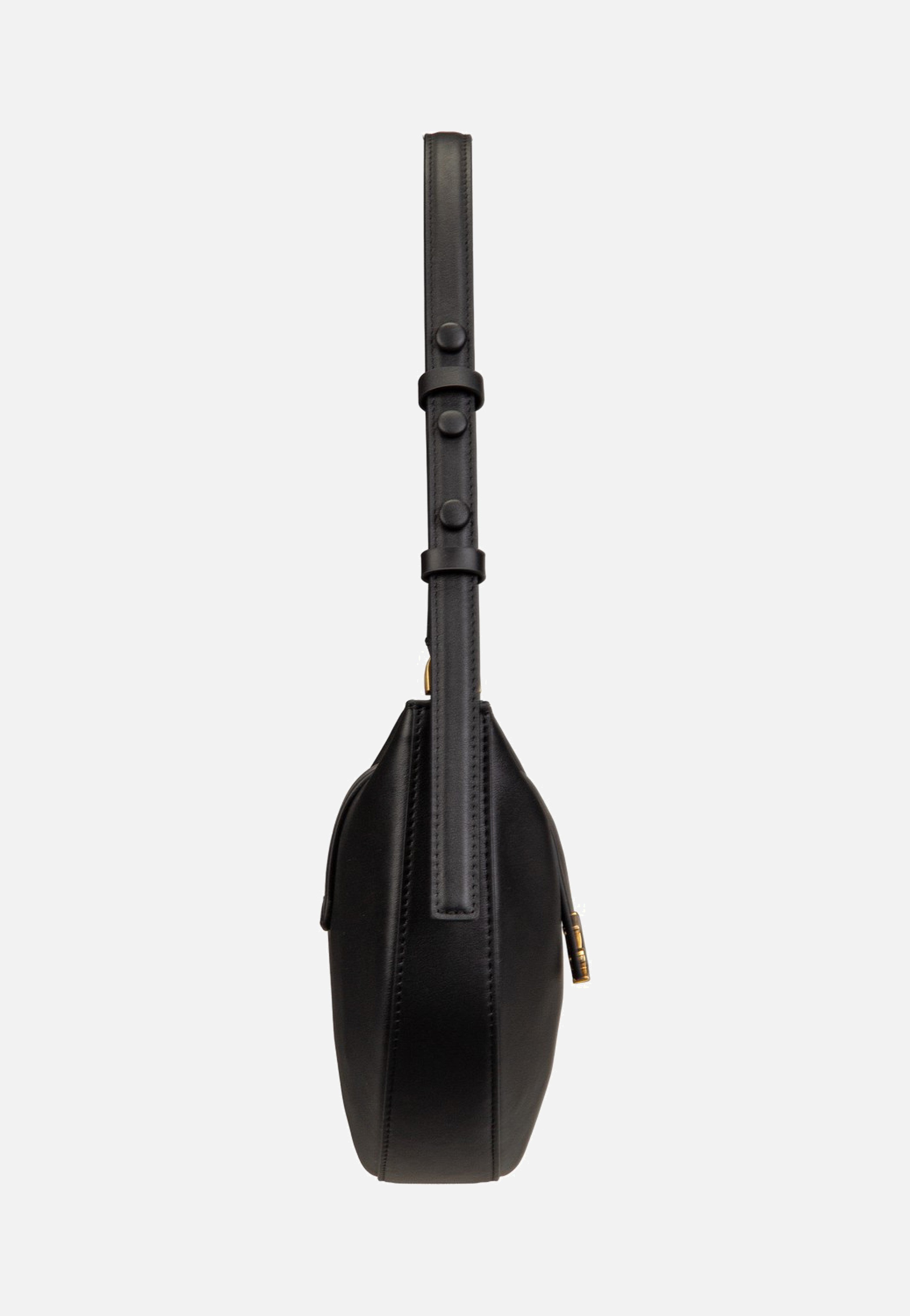 Karl Lagerfeld K/Signature FL Halfmoon SHB Black/Gold Shoulder Bag