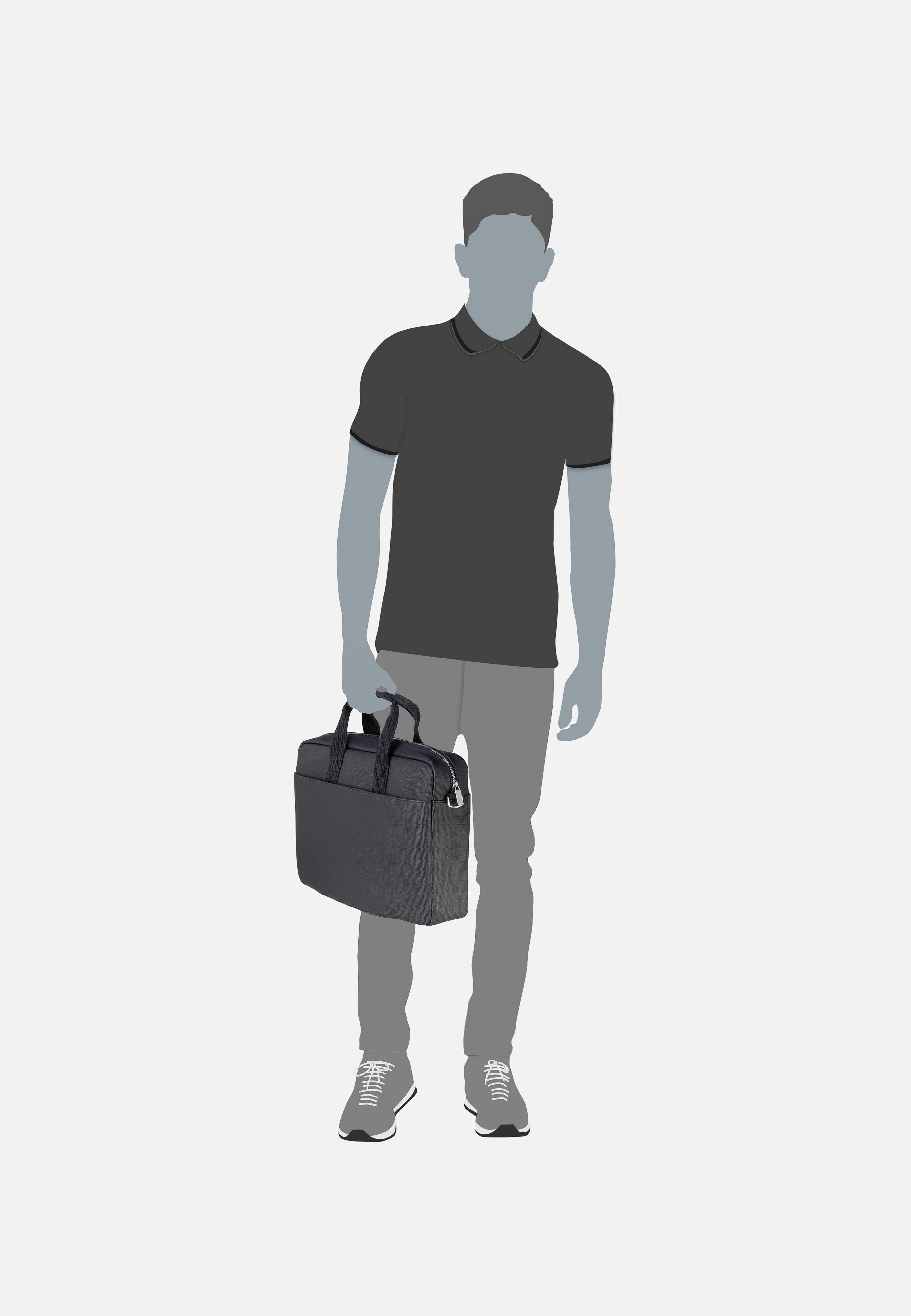 Lacoste Men`s Classic Computer Bag 4429 Noir Briefcase