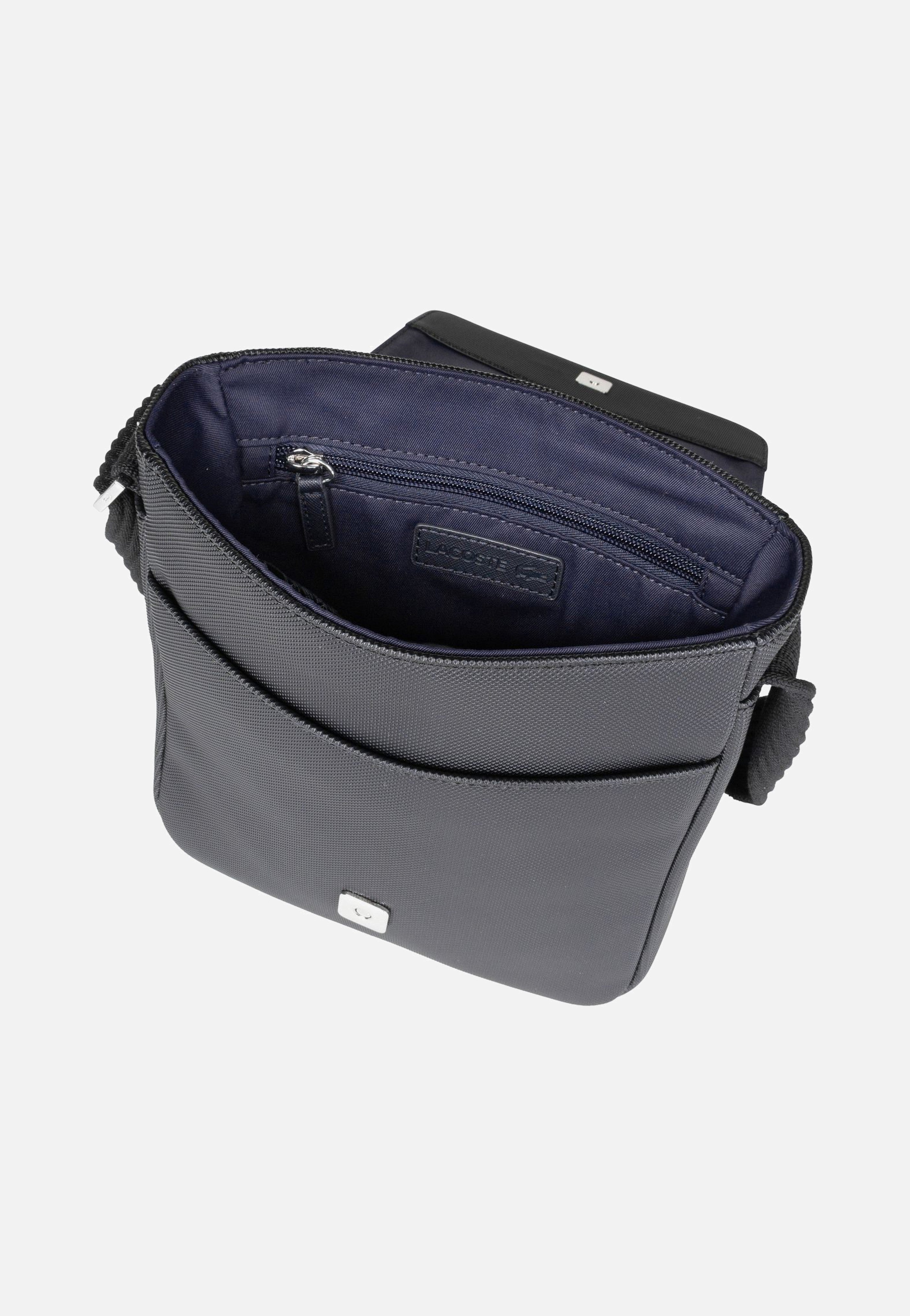 Lacoste Men's Classic Piqué NH4423HC Black Crossbody Bag