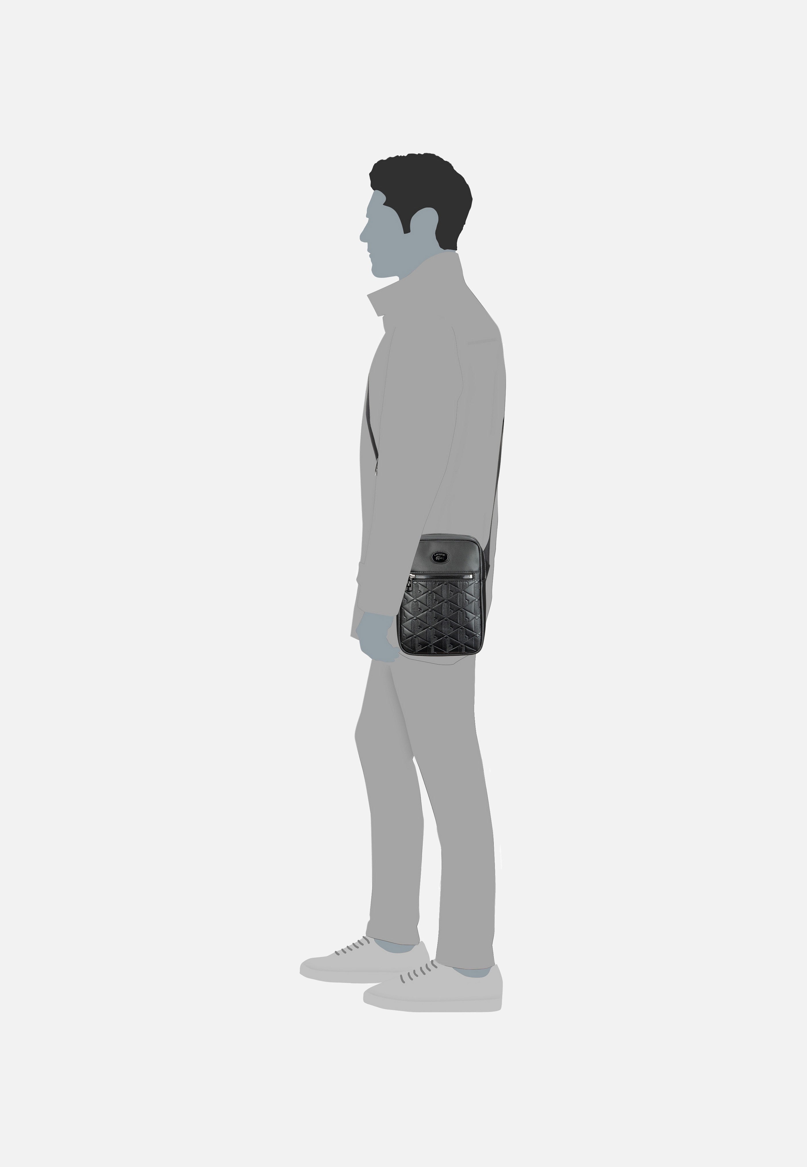 Lacoste - Nomogramme Vertical 4486 Noir - Shoulder Bag | Men-Image