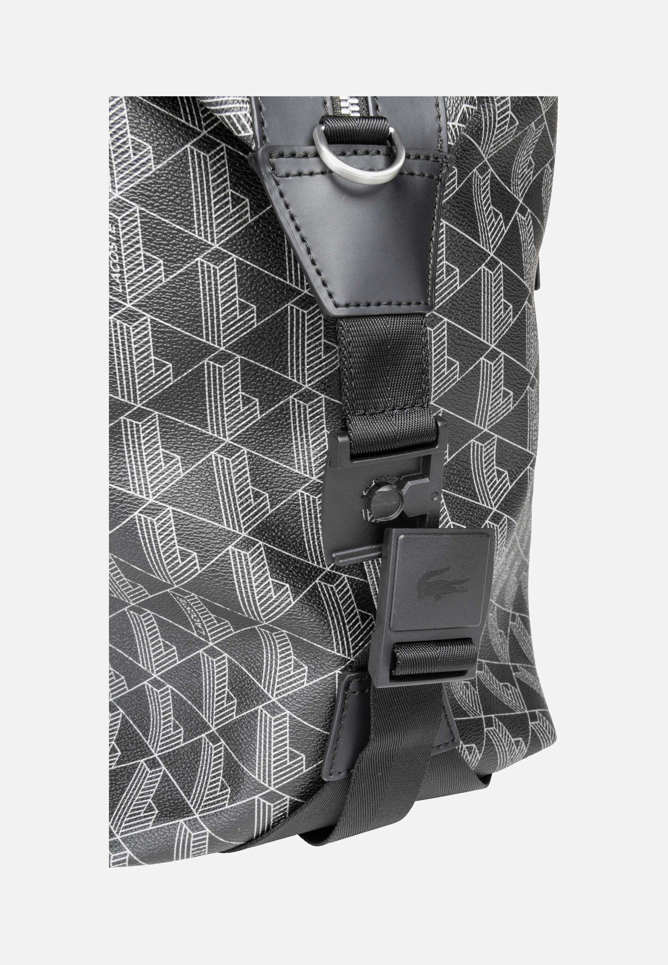 Lacoste - The Blend Duffle Monogram Noir Gris - Weekender | Neutral-Image