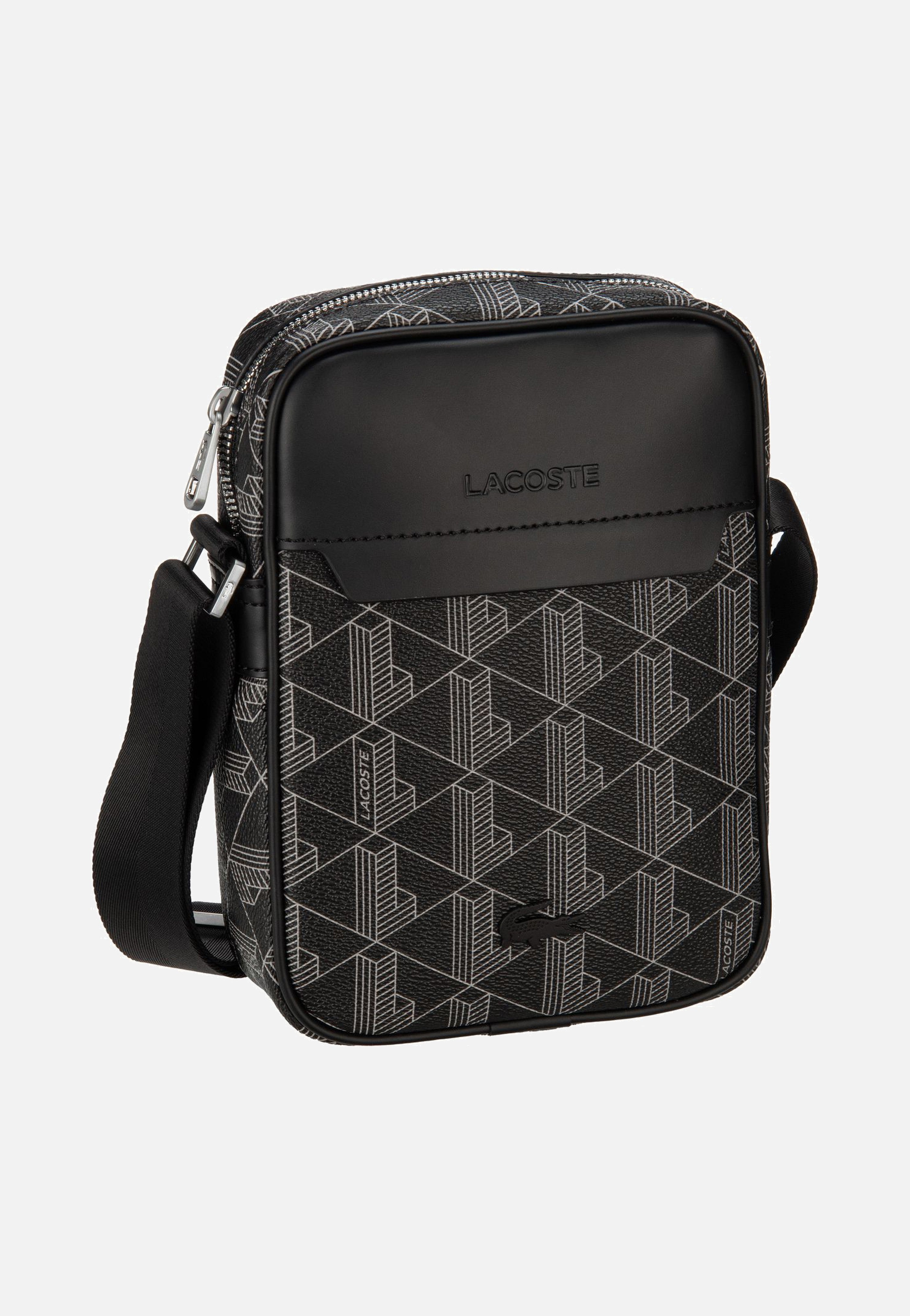 Lacoste The Blend NH4410LX Monogram Noir Gris Crossbody Bag