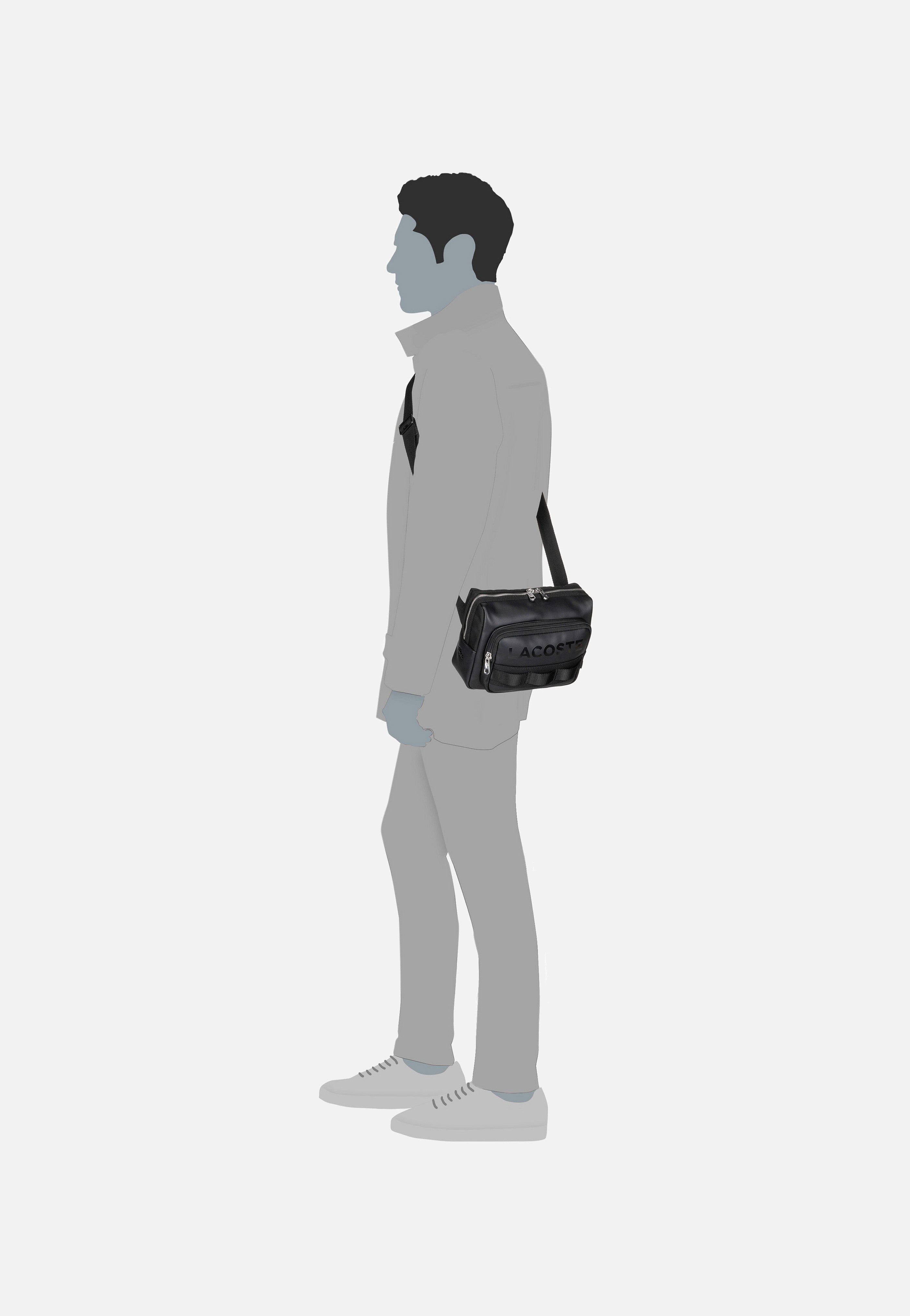 Lacoste Yzio Reporter NH4650YZ Black - Crossbody Bag | Sakoi