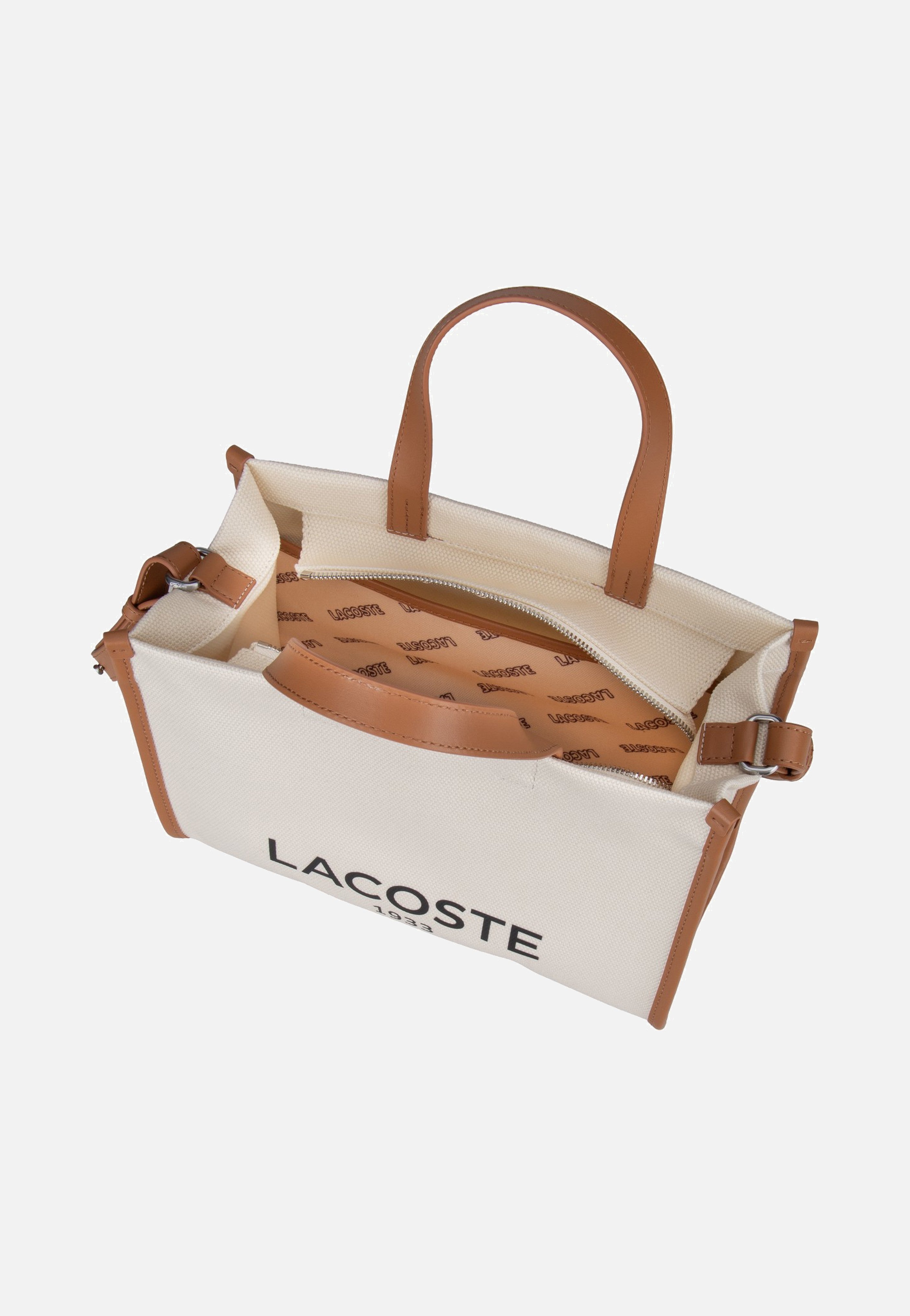 Lacoste Heritage Canvas Shopping Natural Tan Shopper