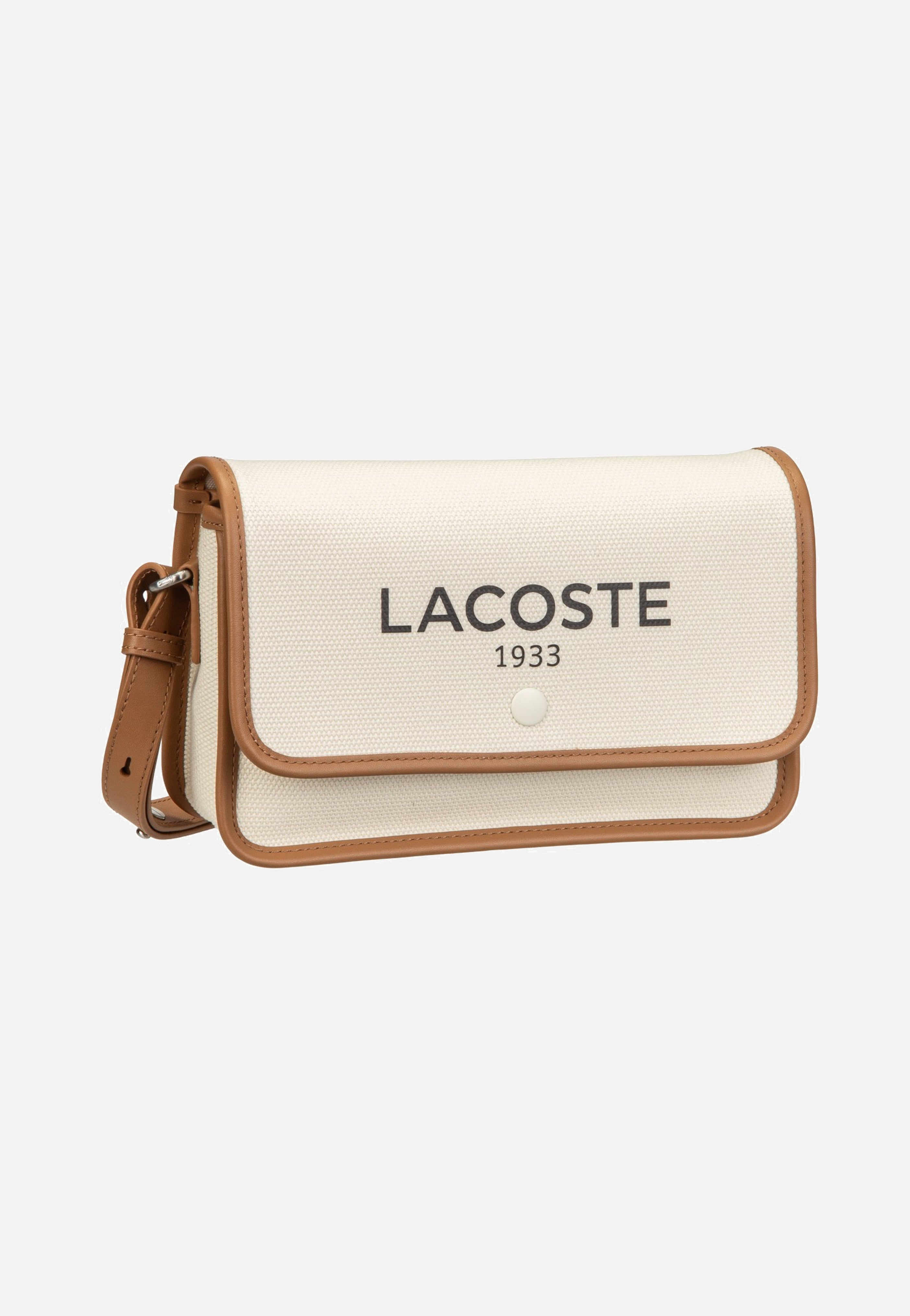 Lacoste Heritage Canvas Crossover Natural Tan Crossbody Bag