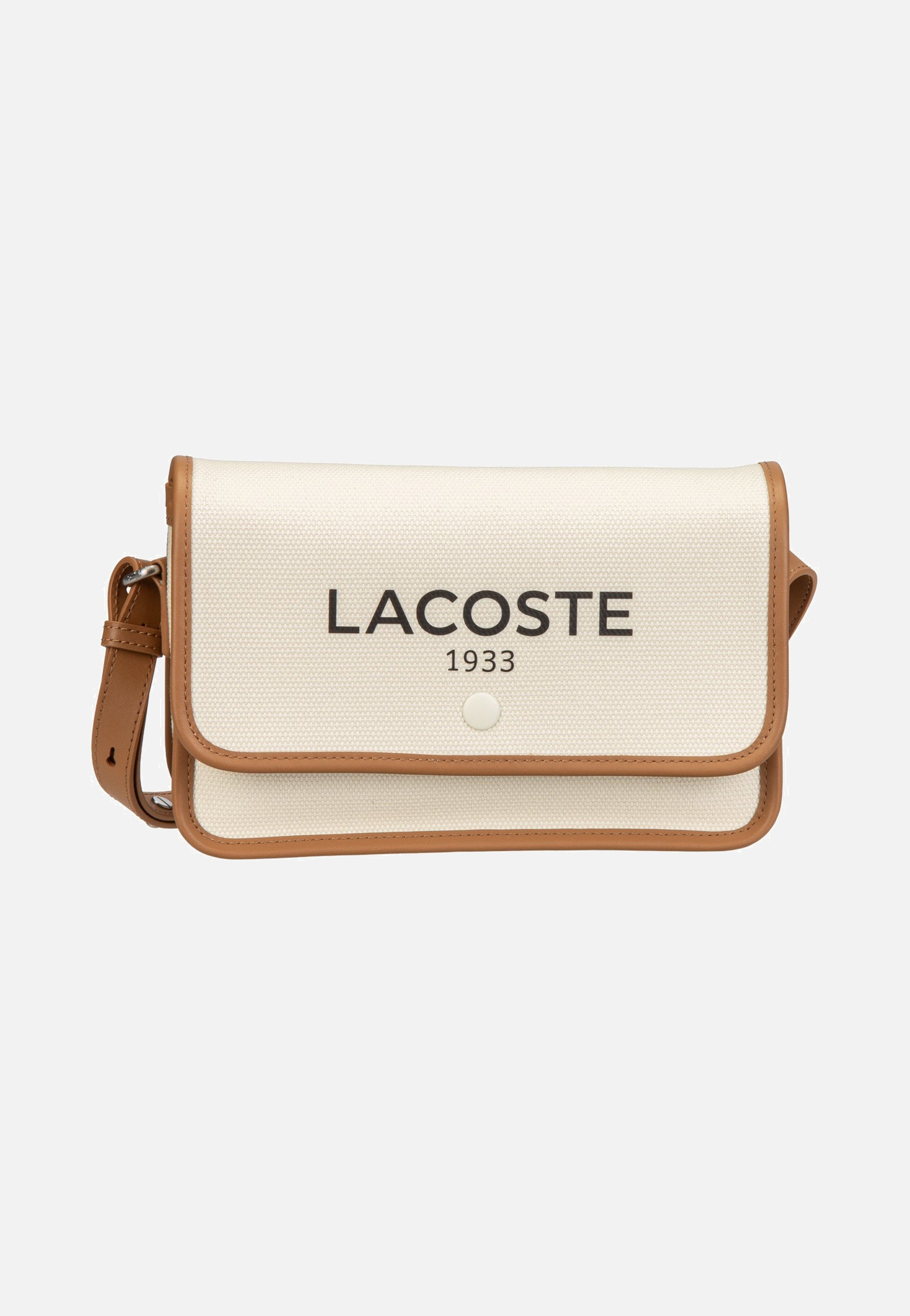 Lacoste Heritage Canvas Crossover Natural Tan Crossbody Bag