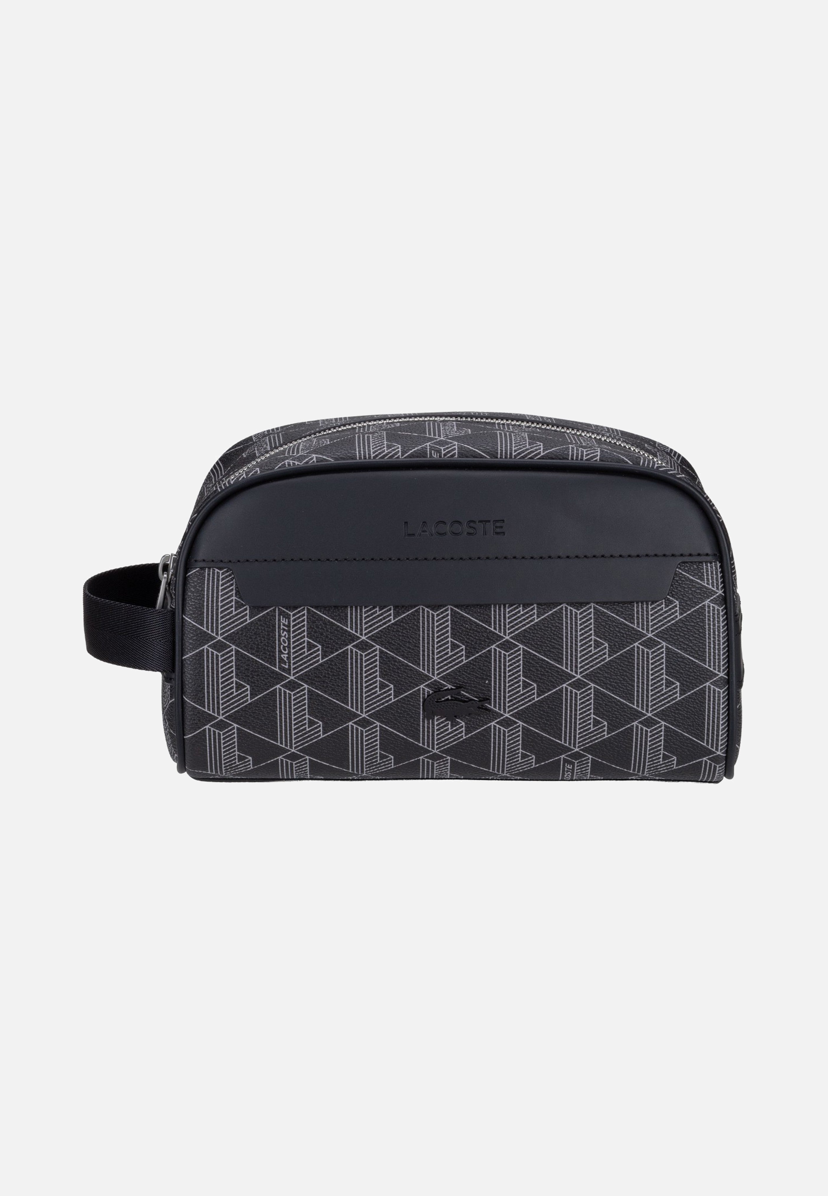 Lacoste The Blend Toilet Kit 4582 Monogram Noir Gris Toiletry Bag