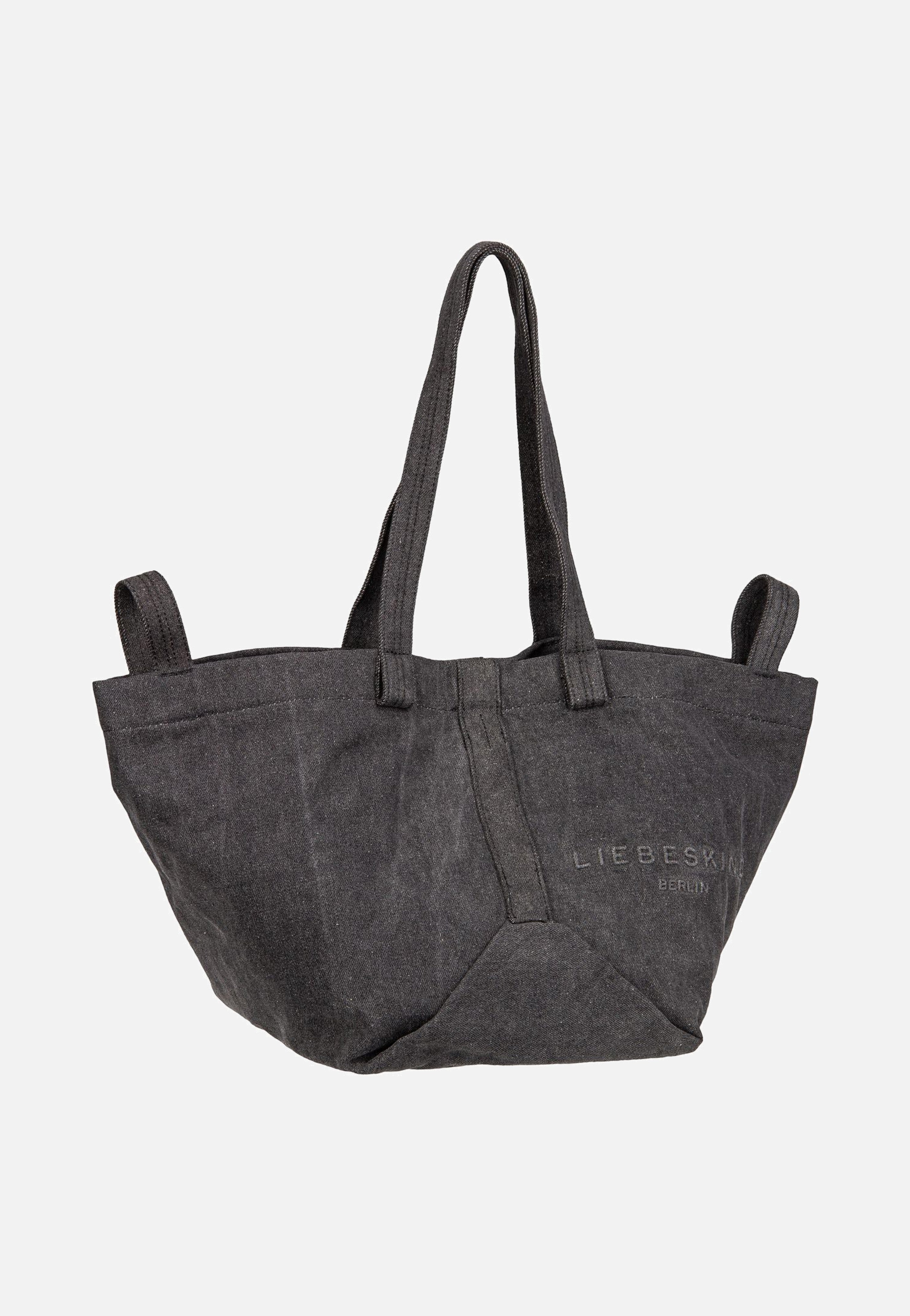Liebeskind Berlin Elvira M Denim Black Shopper
