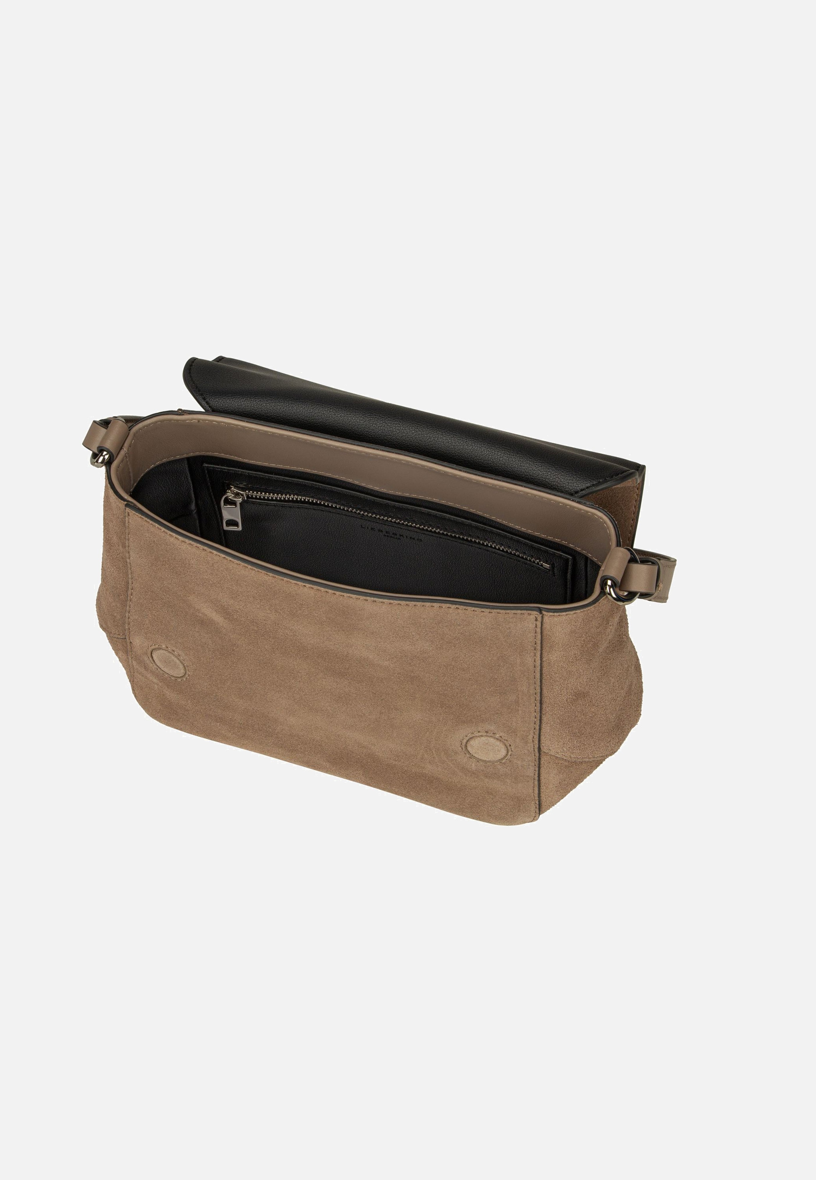 Liebeskind Berlin Lilly CB M Suede Neutral Gray Shoulder Bag