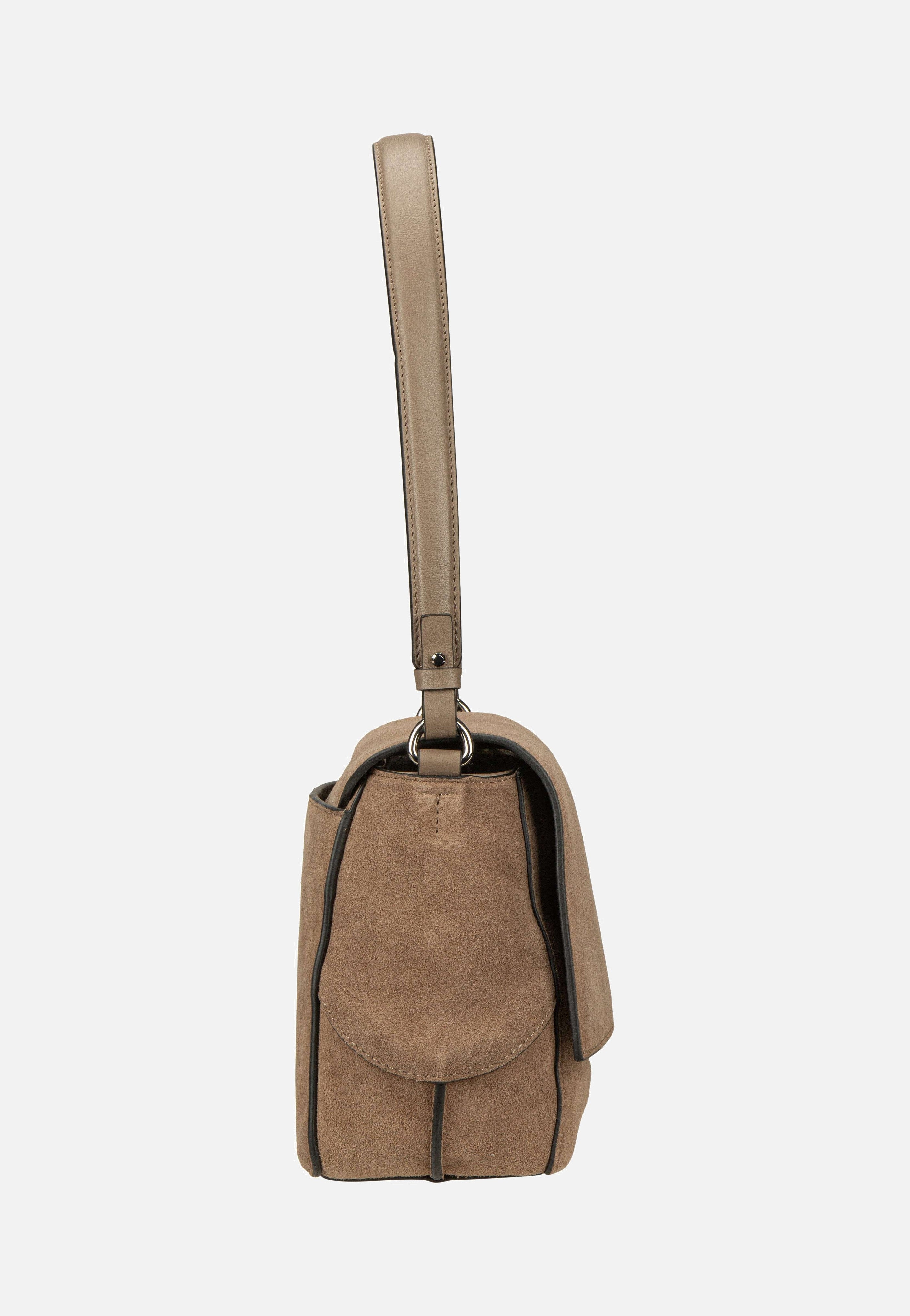 Liebeskind Berlin Lilly CB M Suede Neutral Gray Shoulder Bag