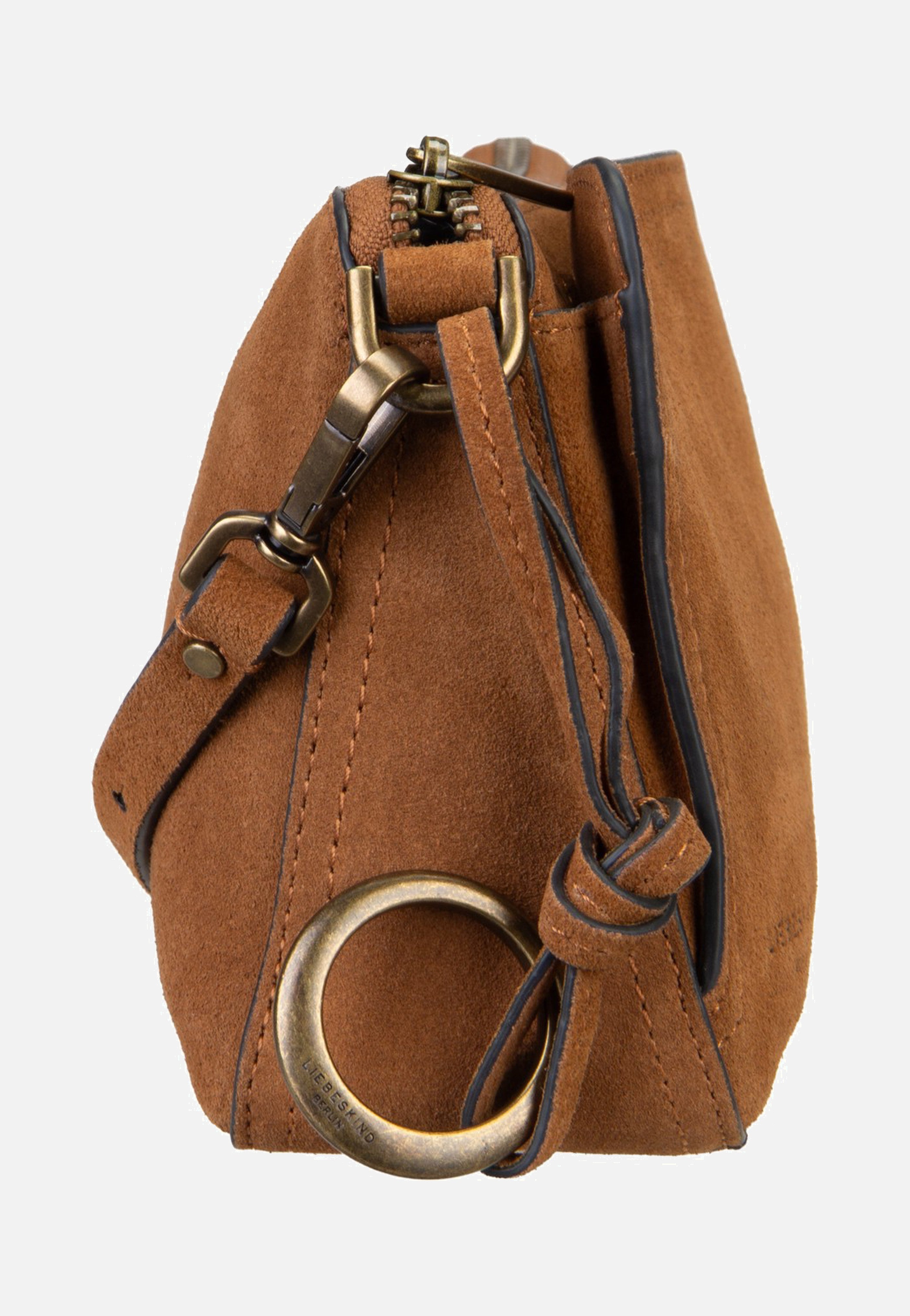 Liebeskind Berlin Clarice II Crossbody M Hydro Suede Brown Schoudertas