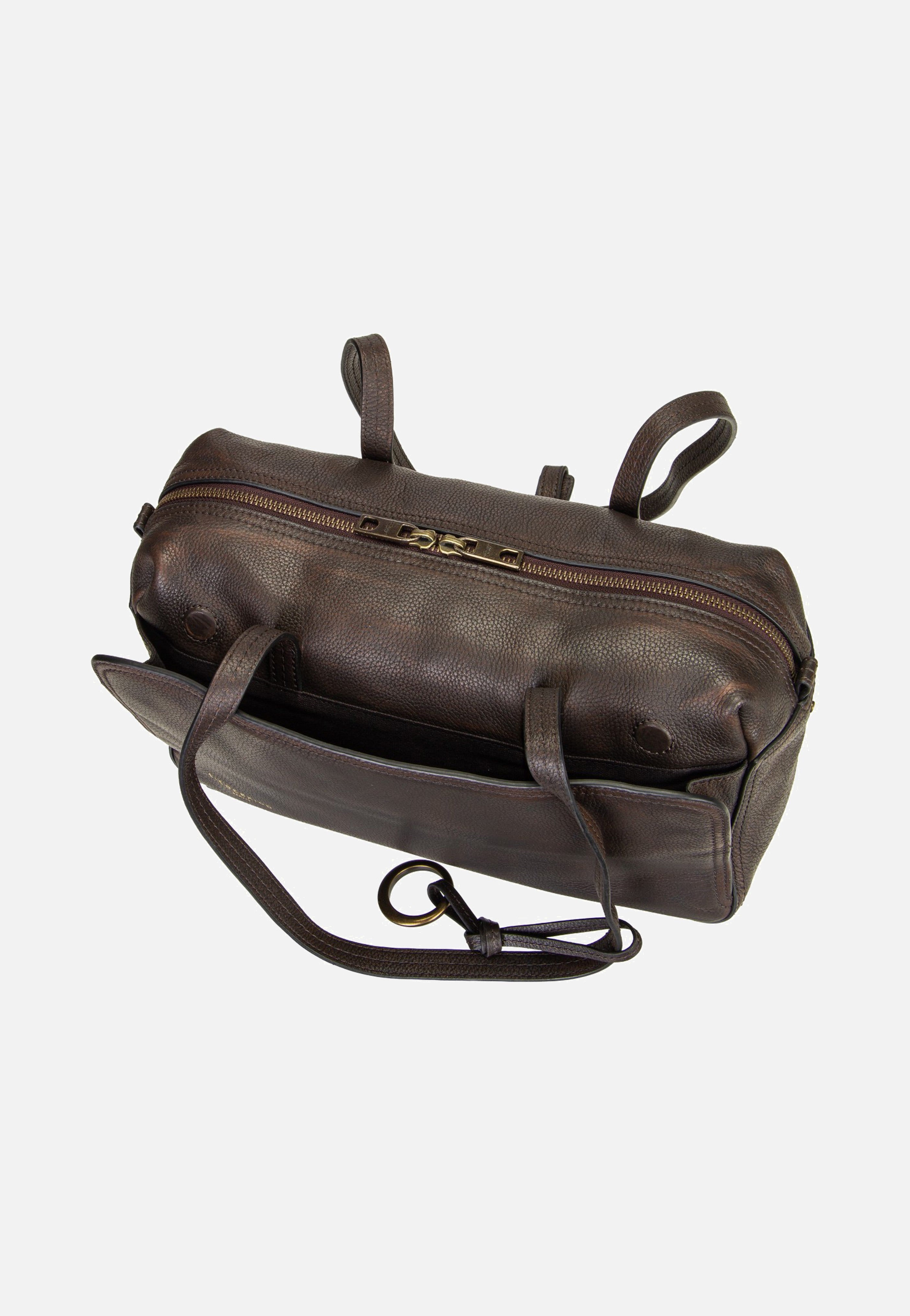 Liebeskind Berlin Clarice II Satchel M Vintage Pebble Deep Soil Cartable