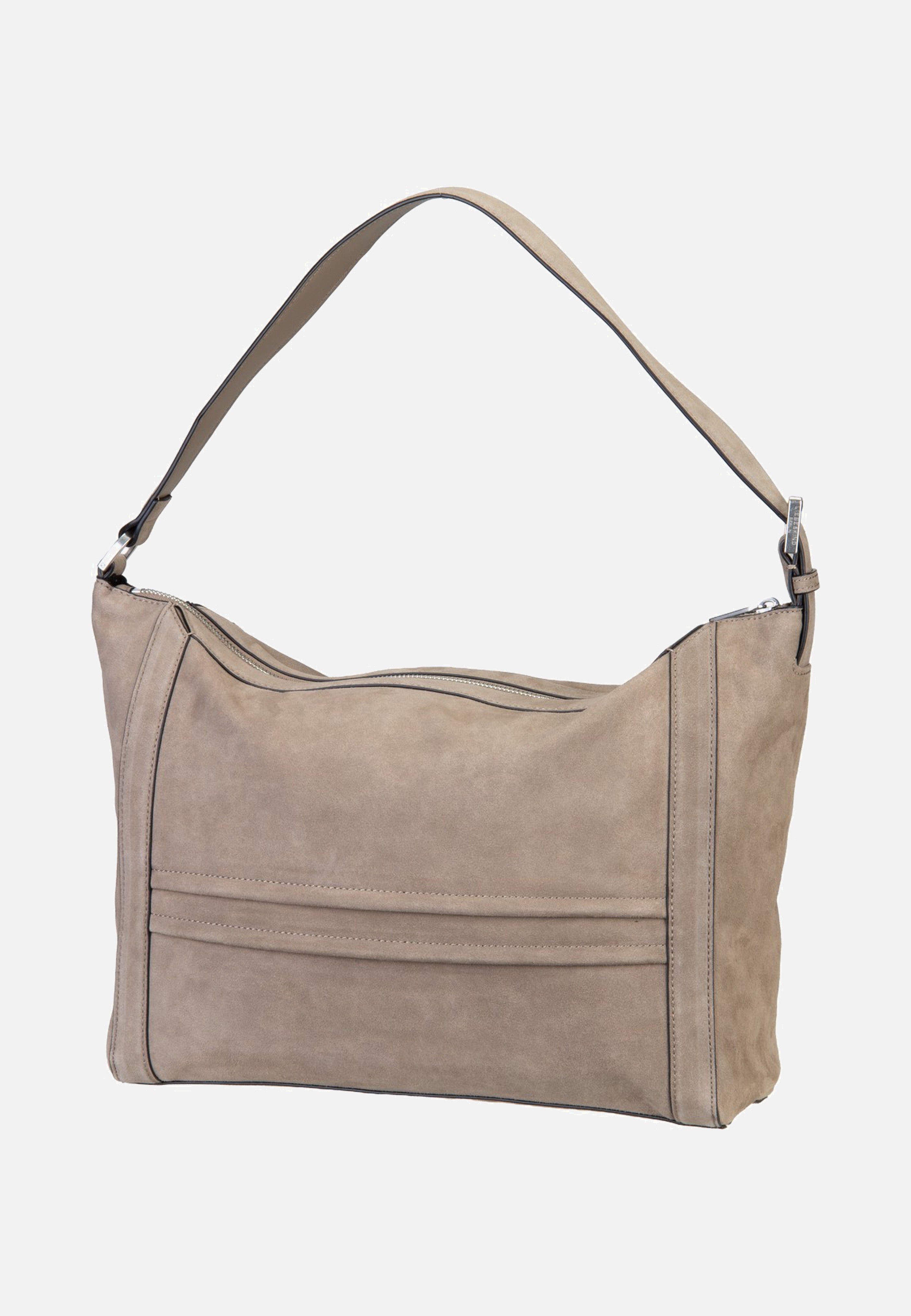 Liebeskind Berlin Delia Hobo M Suede Neutral Grey Hobo Bag