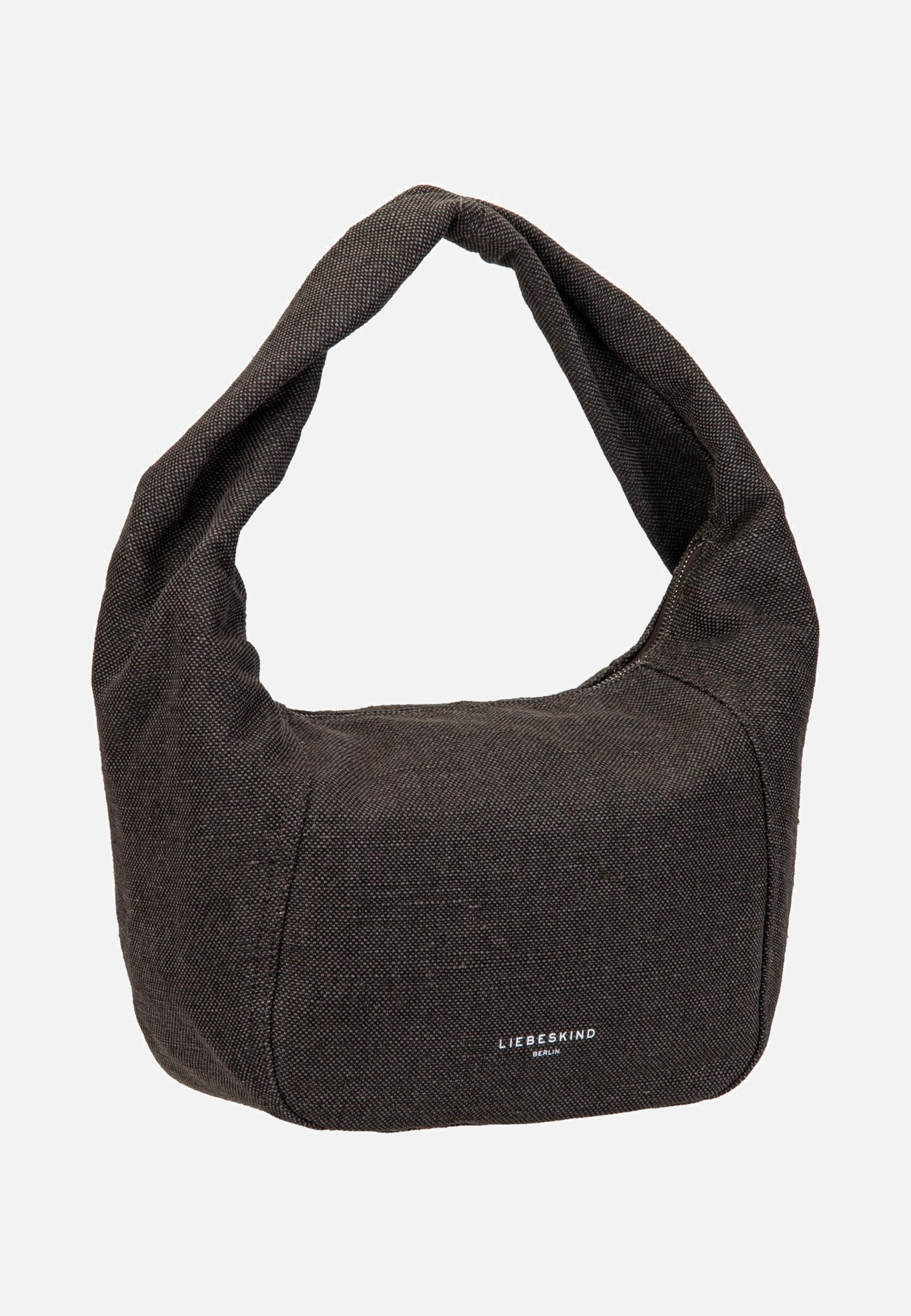 Liebeskind Berlin Farrah II Hobo M Heavy Canvas Washed Deep Soil Hobo Bag