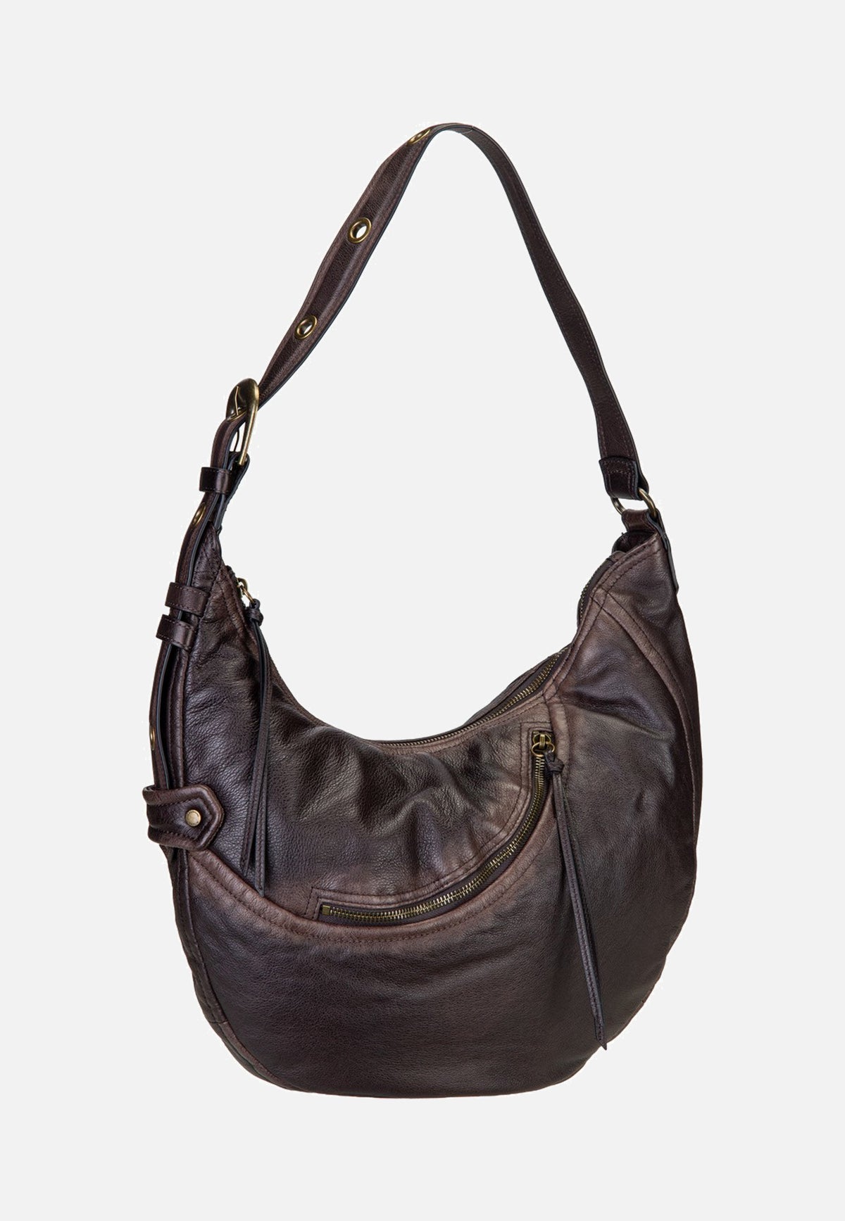 Liebeskind Berlin Luna Hobo M 3D Leather Deep Soil Bolso Hobo