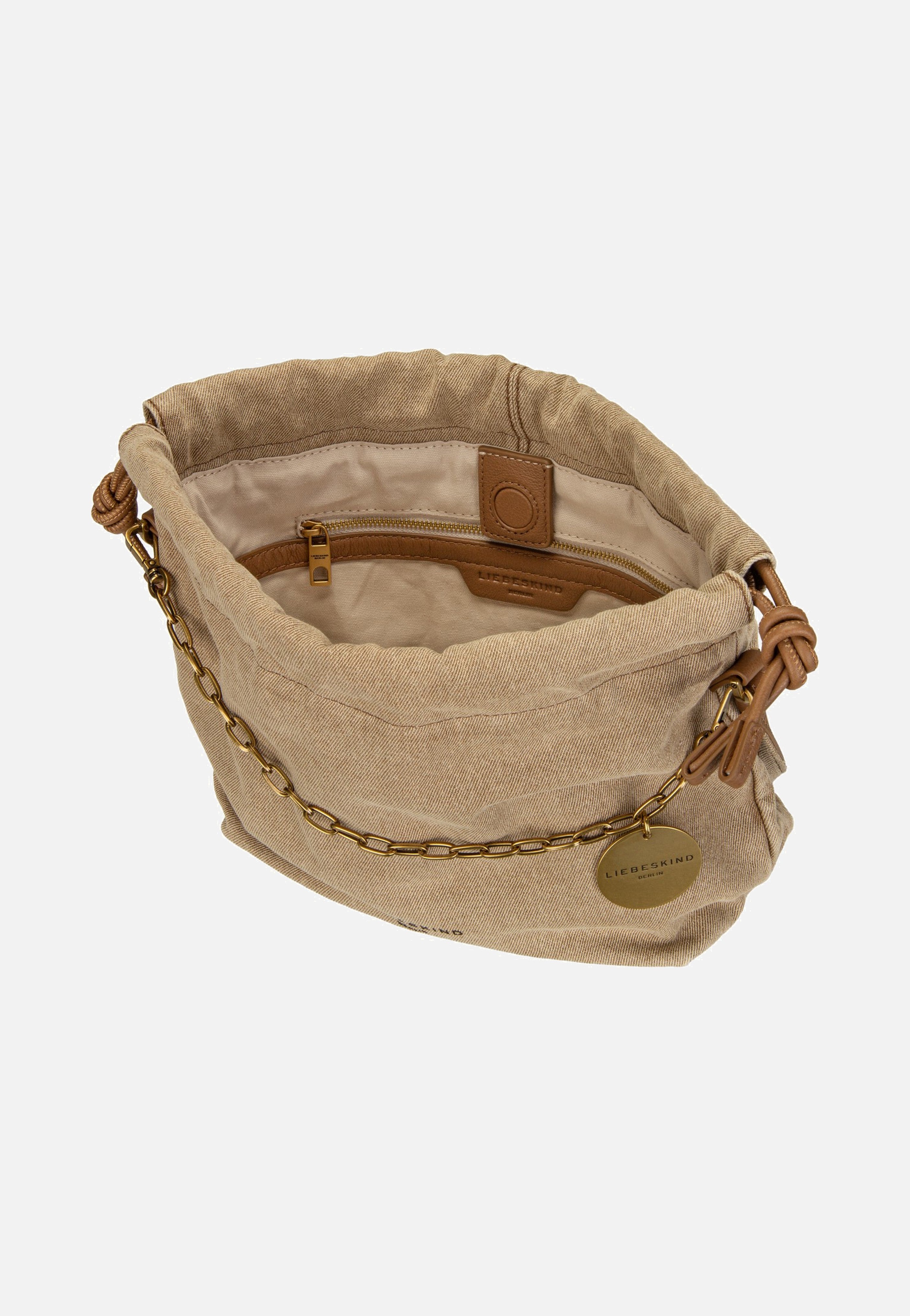 Liebeskind Berlin Lya II Hobo S Denim Beige Bucket Bag