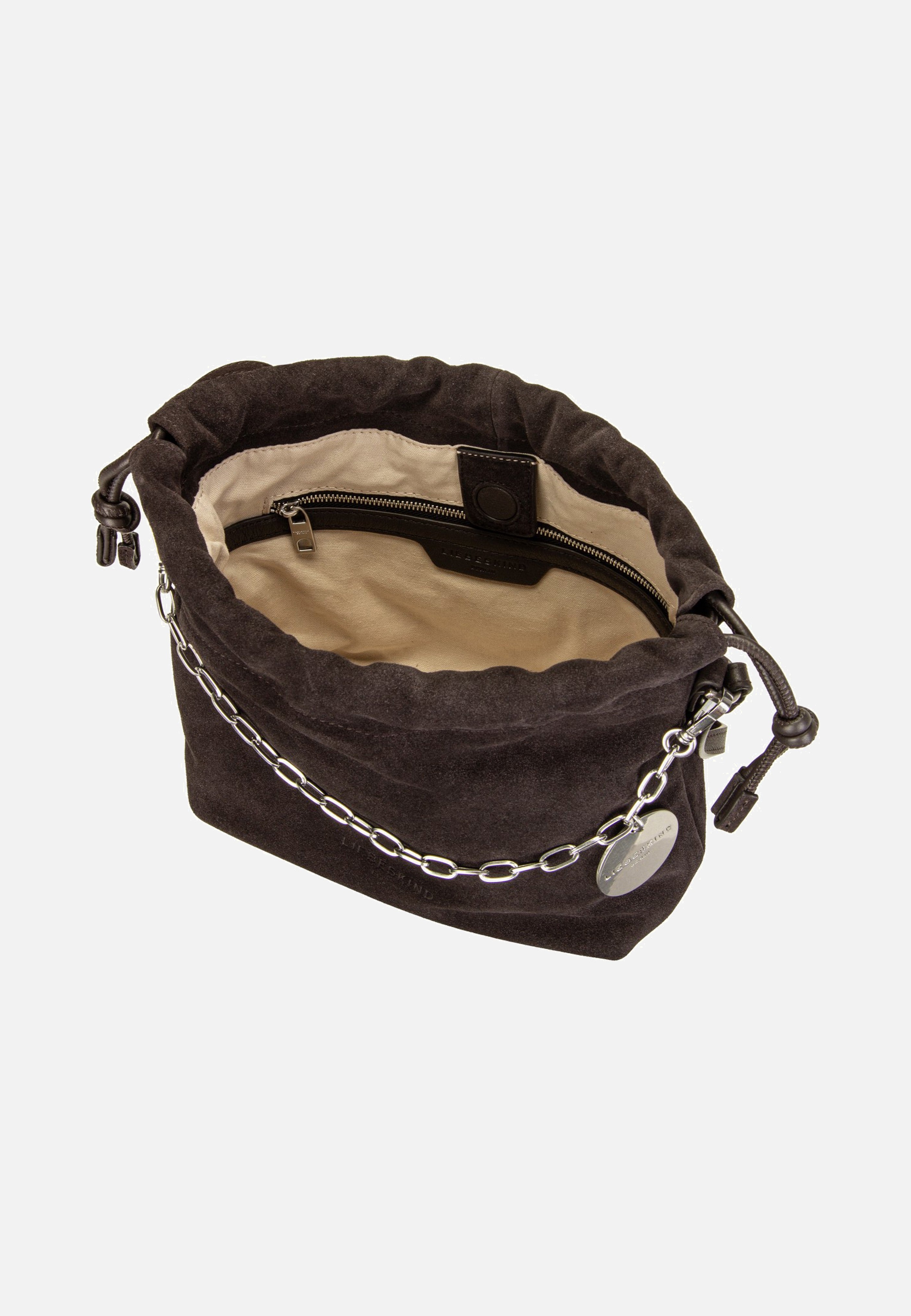 Liebeskind Berlin Lya II Hobo S Hydro Suede Deep Soil Bucket Bag