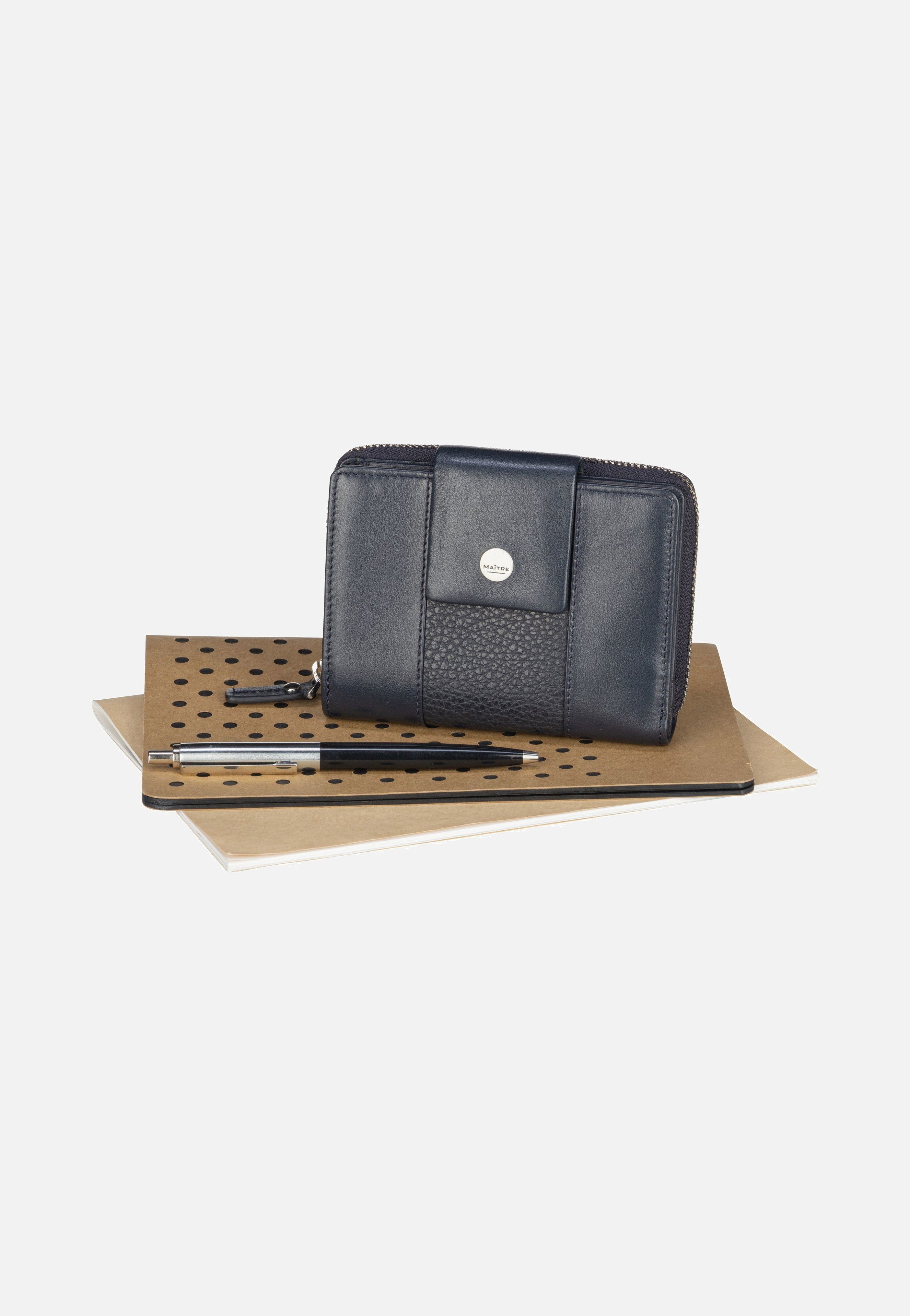 Maître Auen Diethilde Purse MH9FZ Dark Blue Wallet