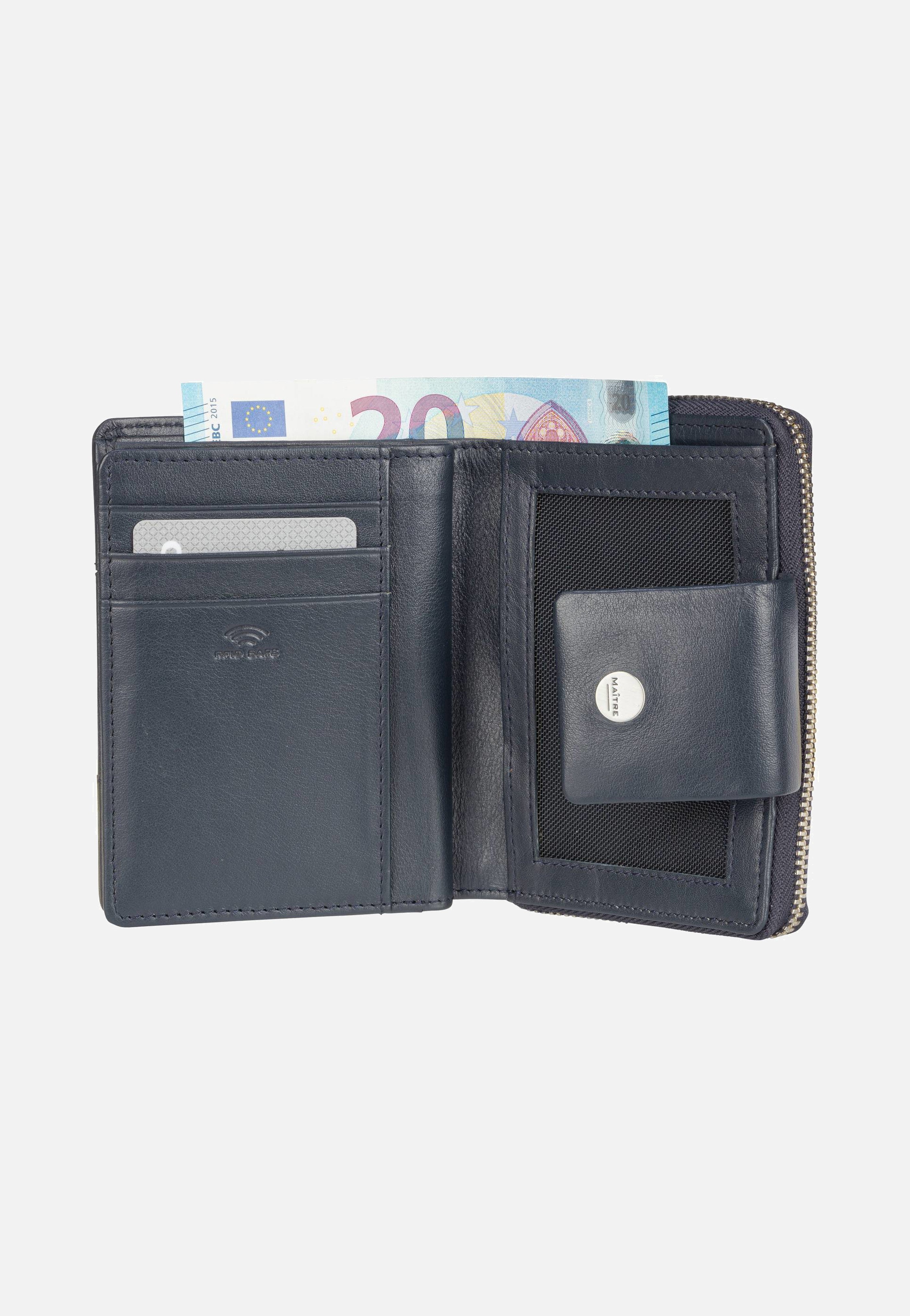 Maître Auen Diethilde Purse MH9FZ Dark Blue Wallet
