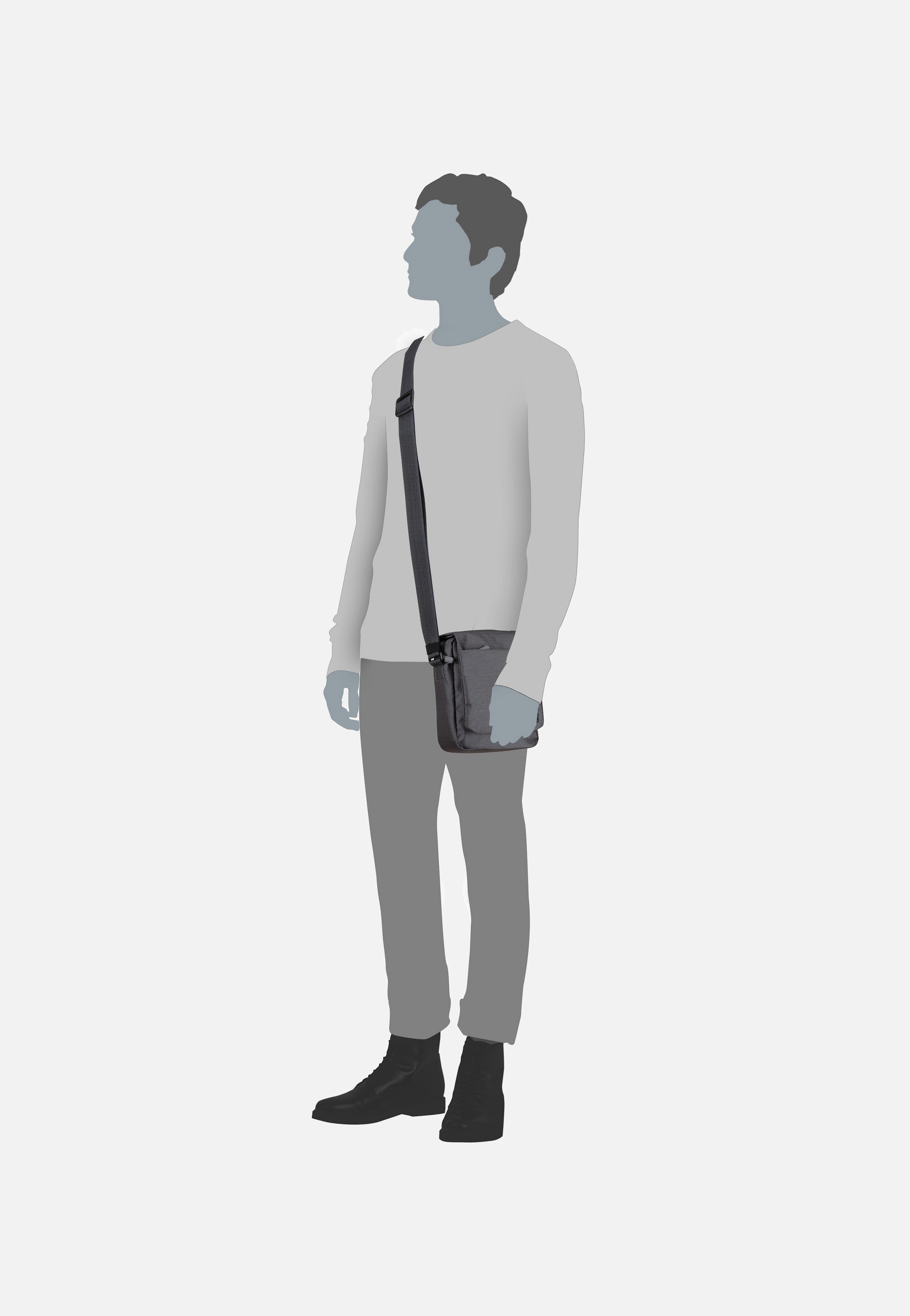 Mandarina Duck District Medium KPT04 Steel Crossbody Bag