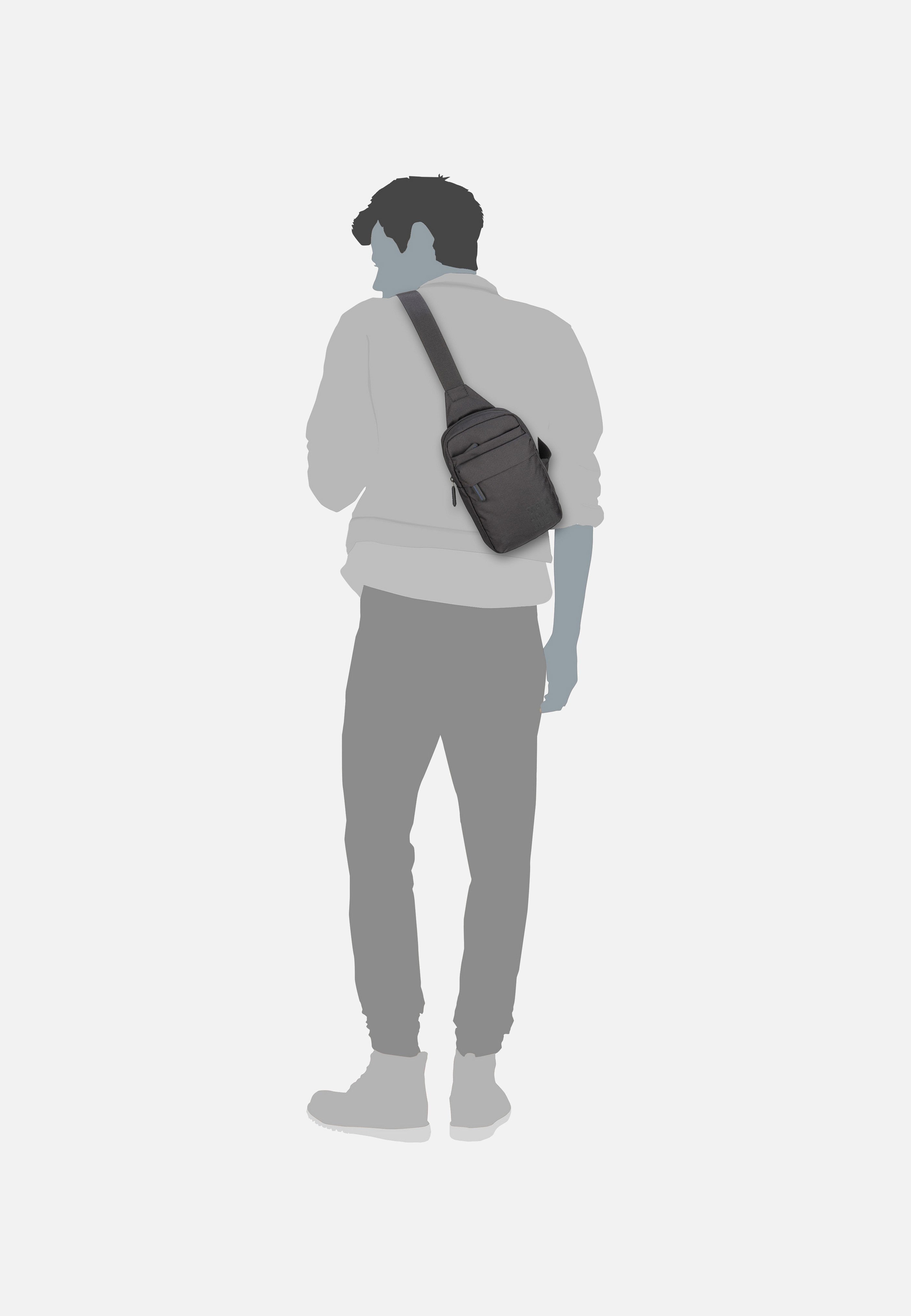 Mandarina Duck - District KPM02 Black Ink - Sling Bag | Men-Image