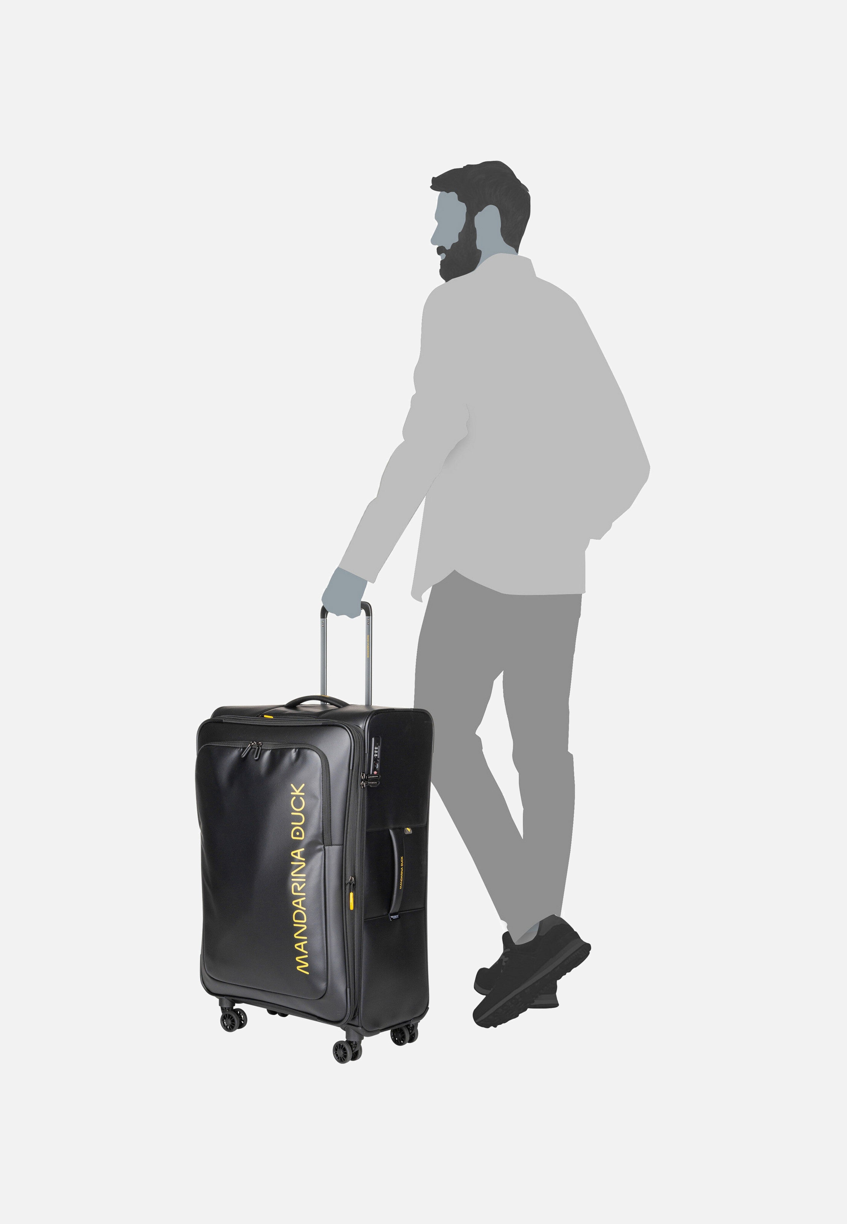 Mandarina Duck - Eco Coated OSV04 Black - Suitcase | Neutral-Image