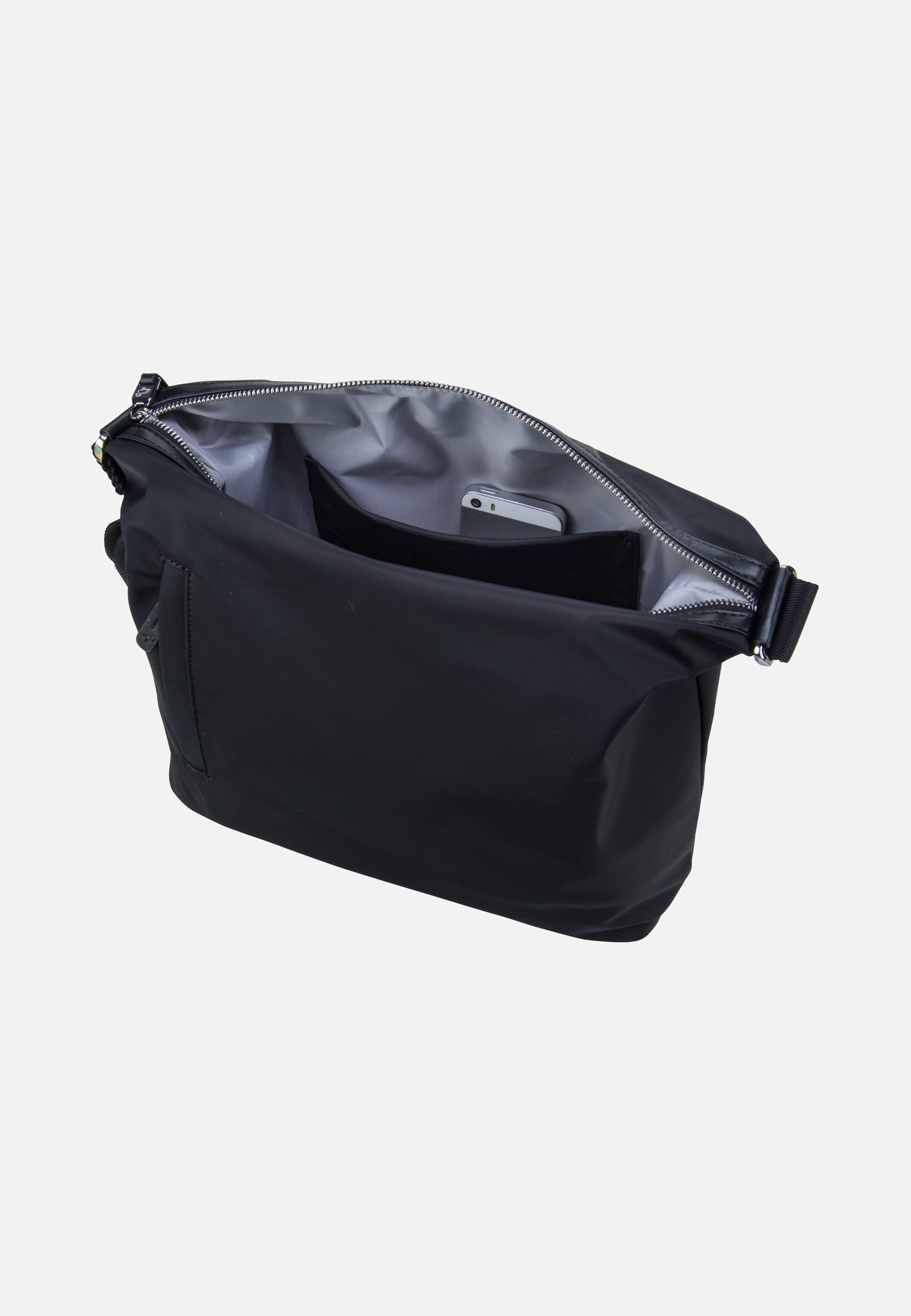 Mandarina Duck - Hunter Medium Hobo VCT05 Black - Pouch Bag | Women-Image