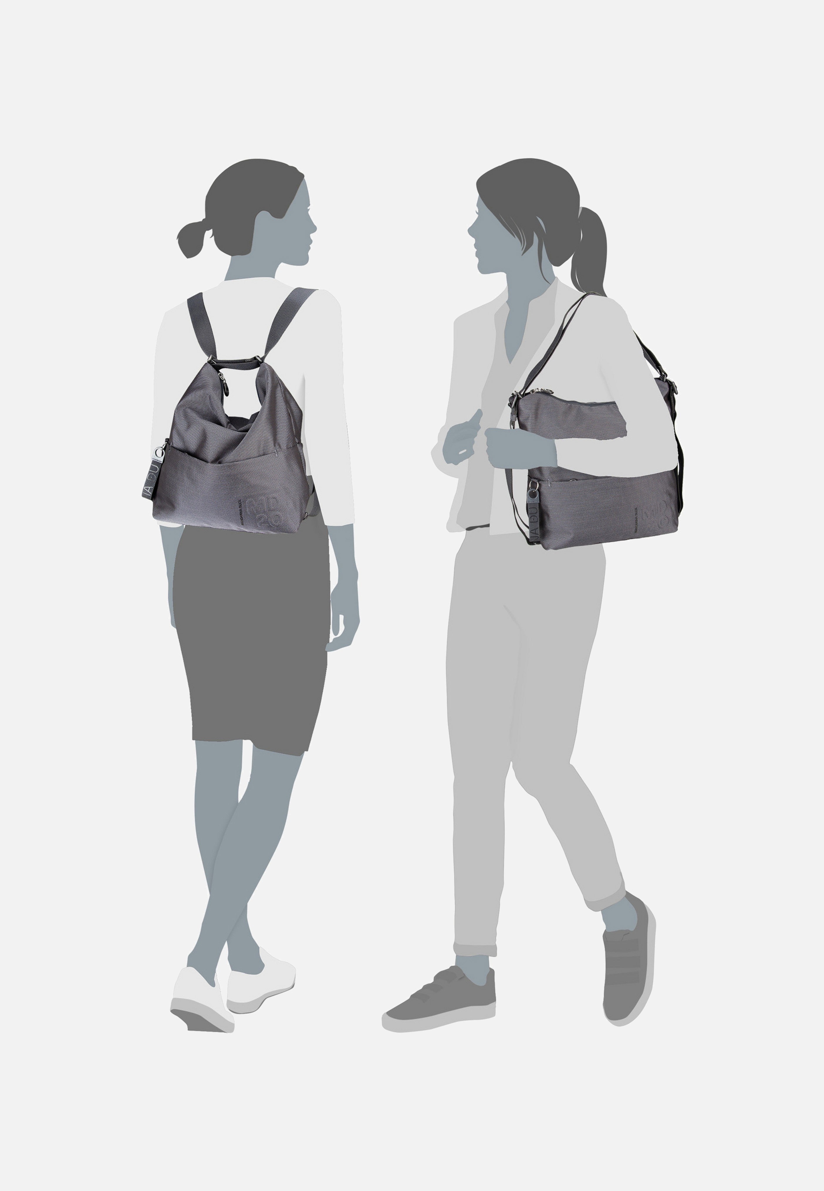 Mandarina Duck - MD20 Medium Slide QMT38 Steel - Backpack | Women-Image