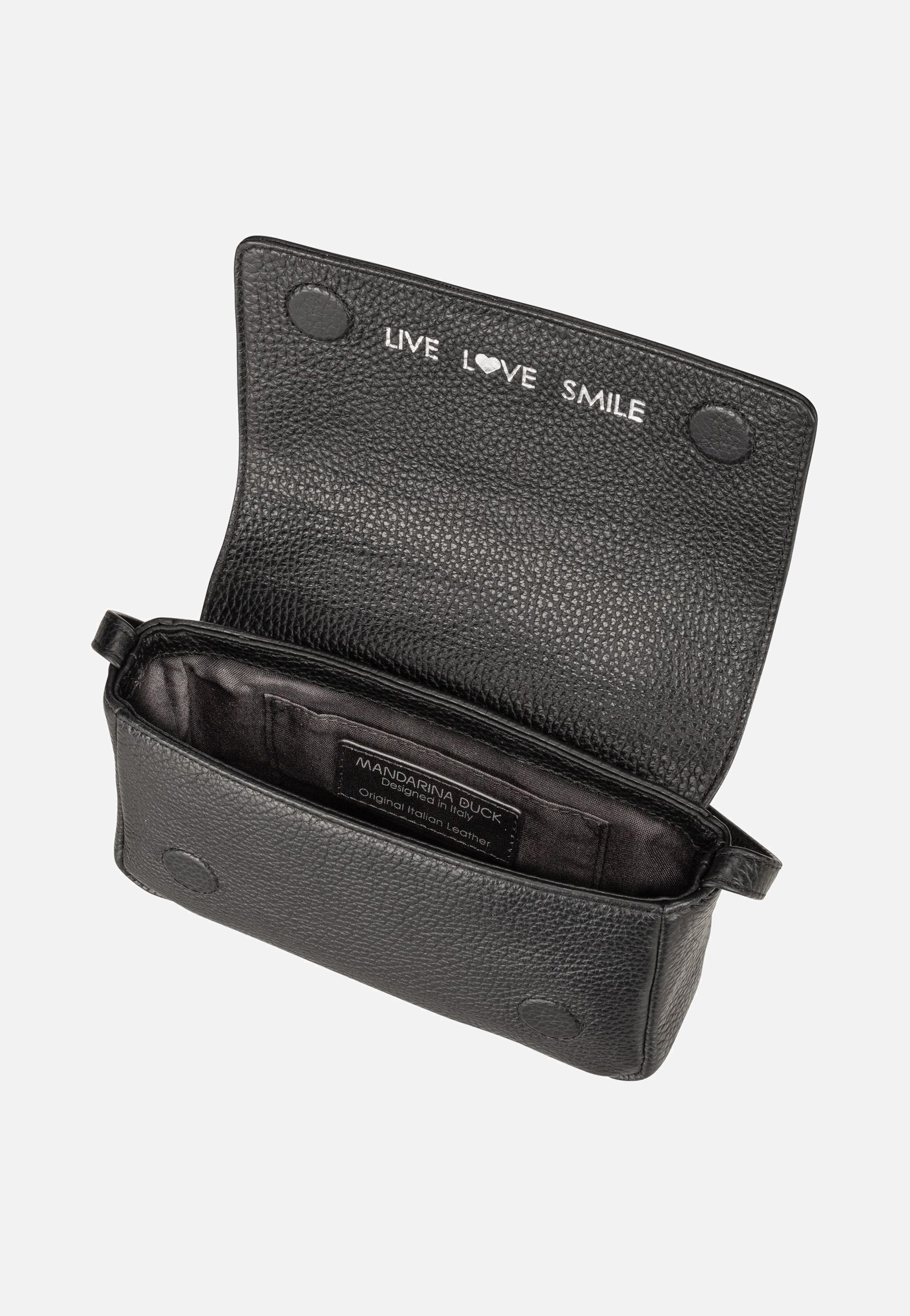 Mandarina Duck - Mellow Leather Bag FZT55 Nero - Shoulder Bag | Women-Image