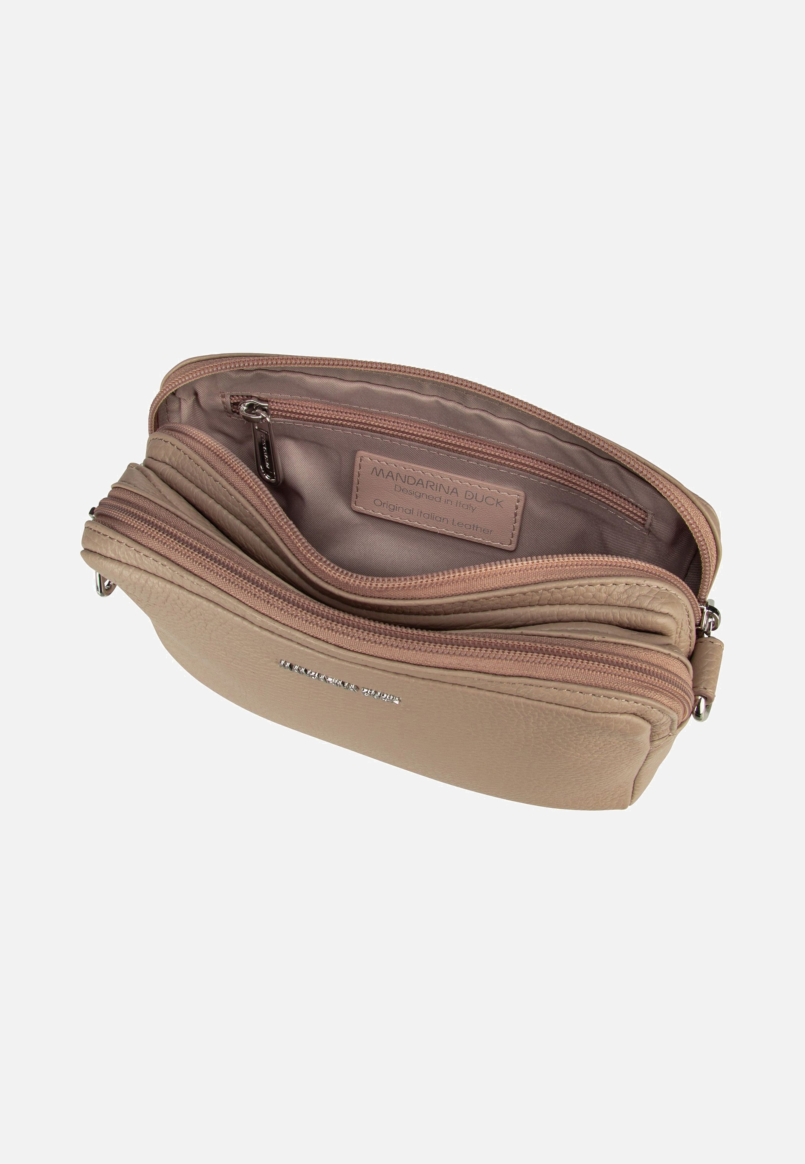 Mandarina Duck Mellow Leather FZT13 Warm Taupe Crossbody Bag