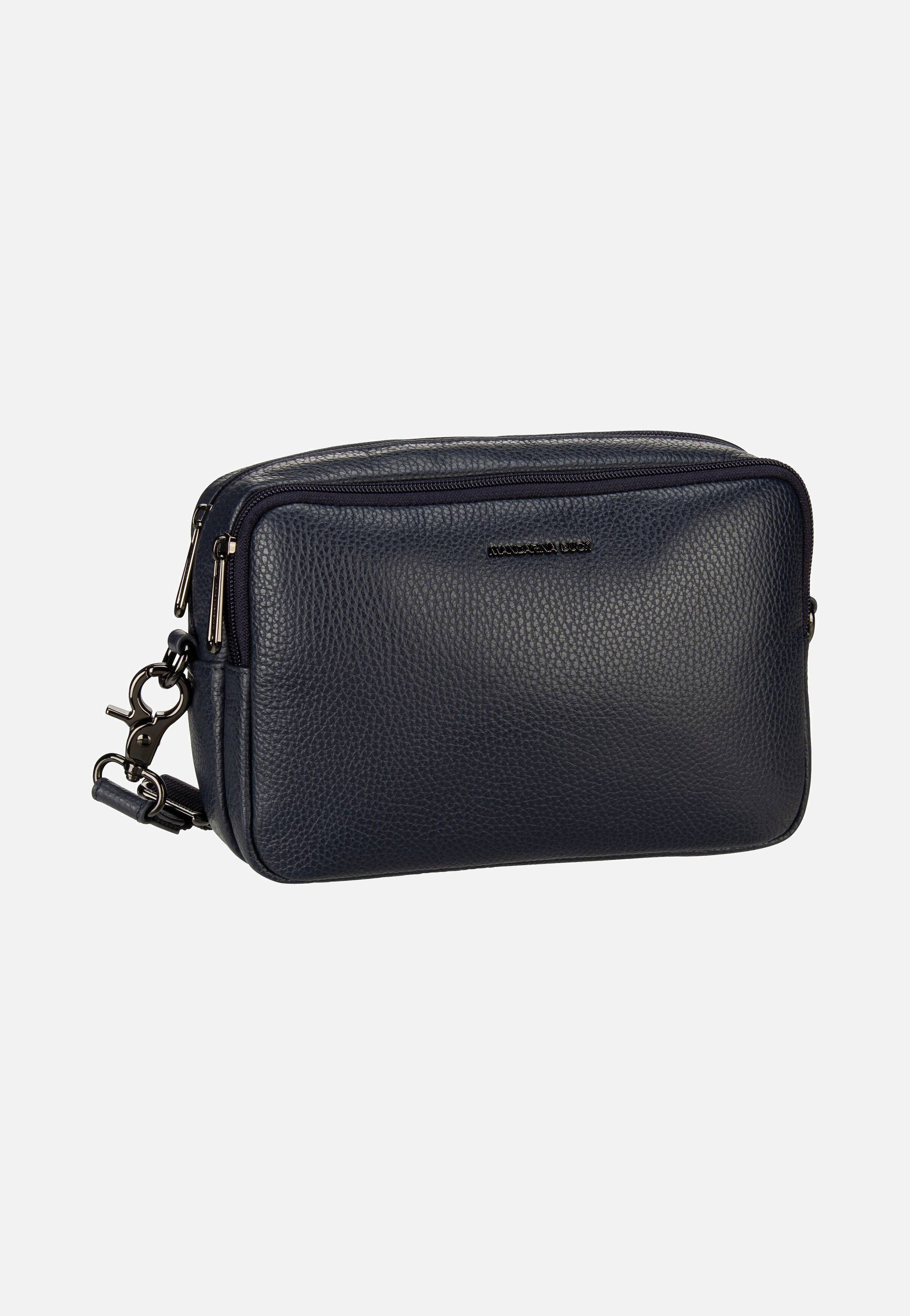 Mandarina Duck Mellow Leather Camera Case FZT11 Dress Blue Crossbody Bag