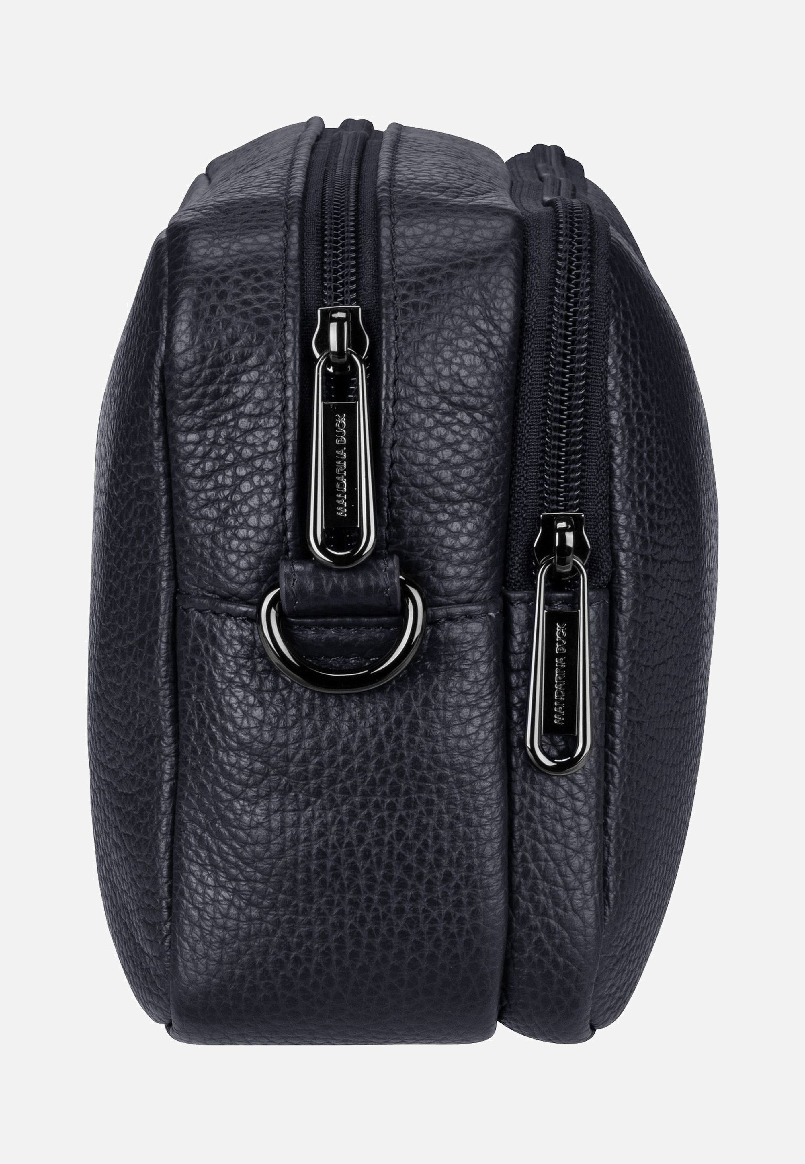 Mandarina Duck Mellow Leather Camera Case FZT11 Dress Blue Crossbody Bag