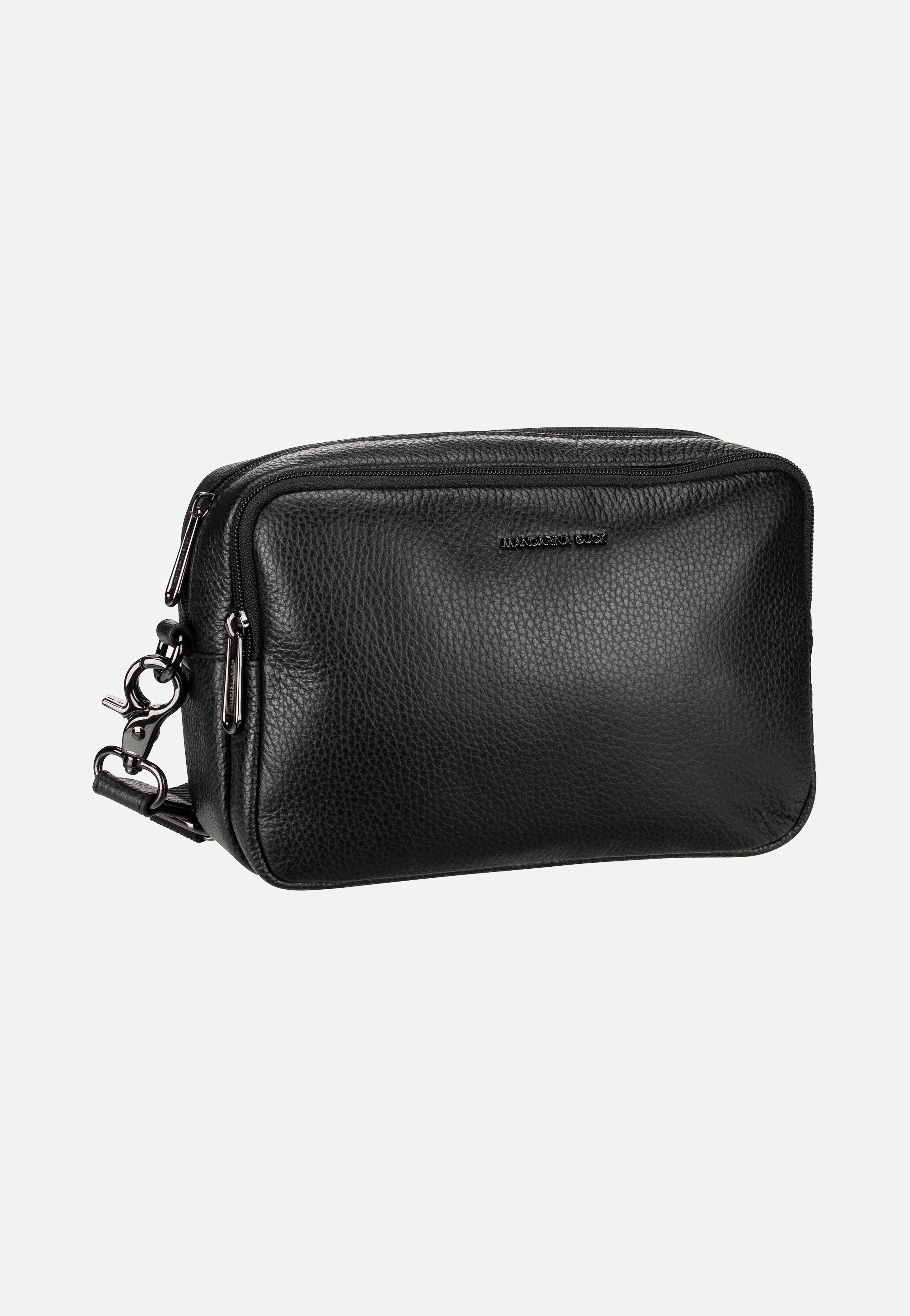 Mandarina Duck Mellow Leather Camera Case FZT11 Nero Crossbody Bag