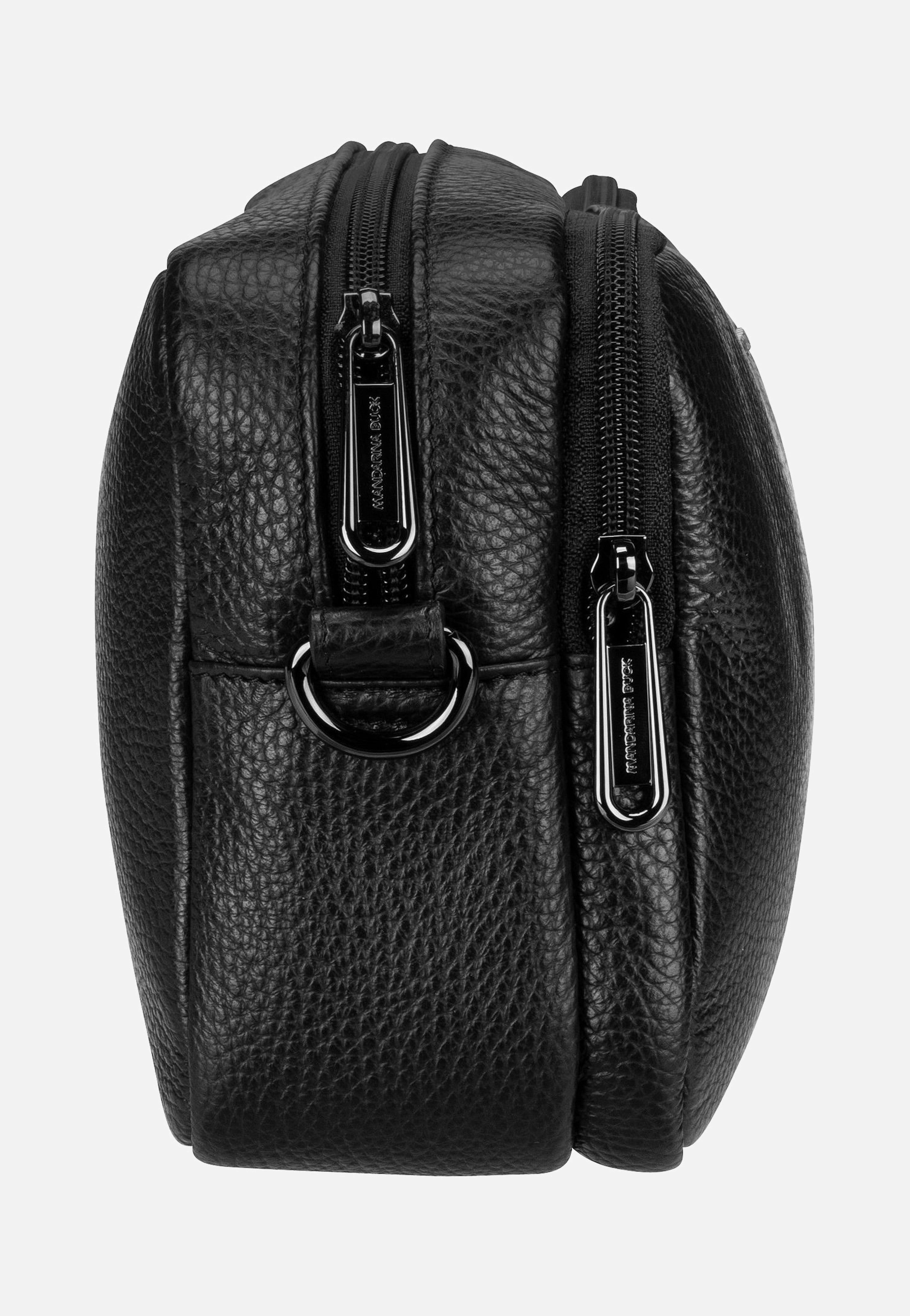 Mandarina Duck Mellow Leather Camera Case FZT11 Nero Crossbody Bag